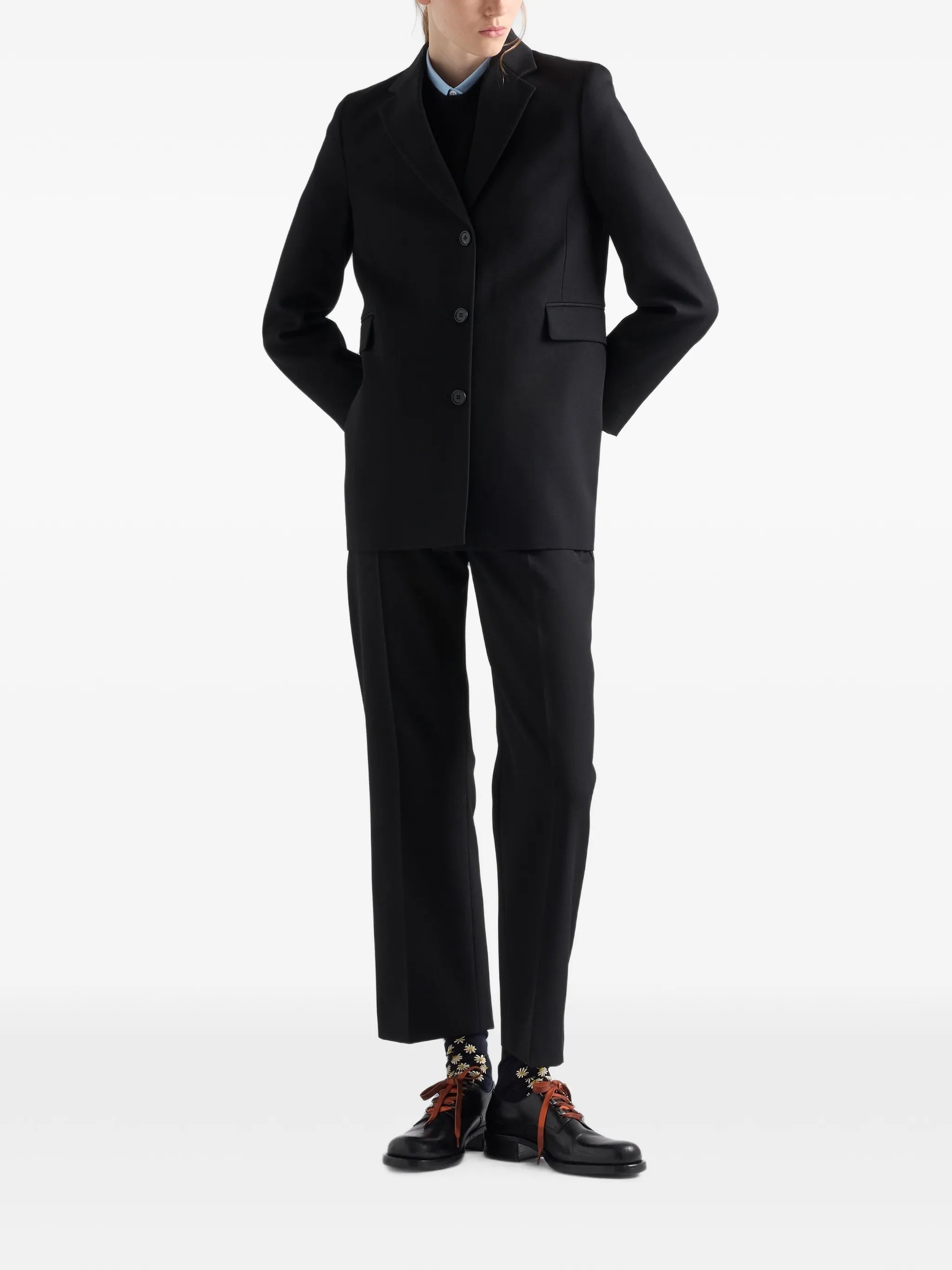 compact gabardine pants