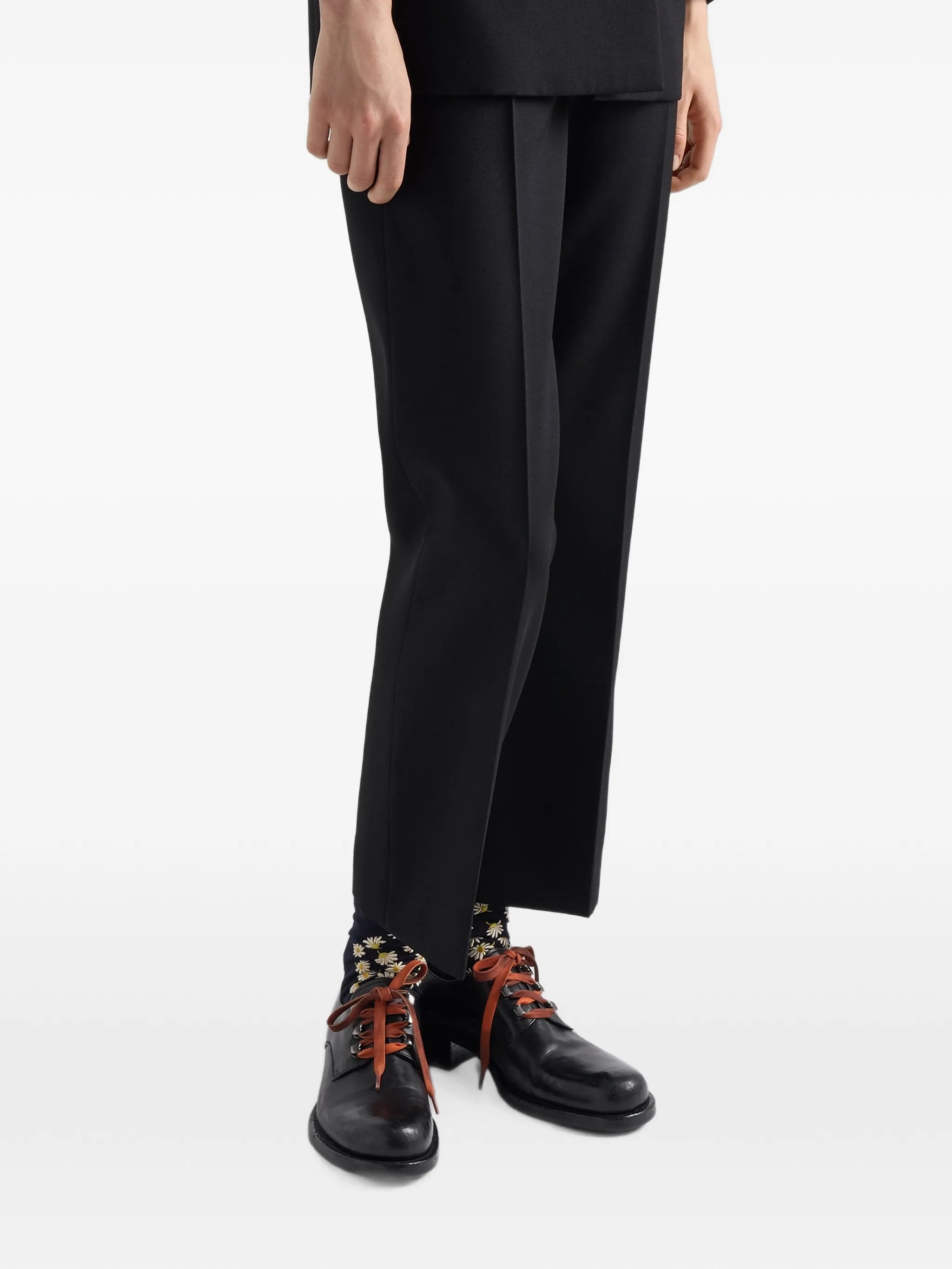 compact gabardine pants