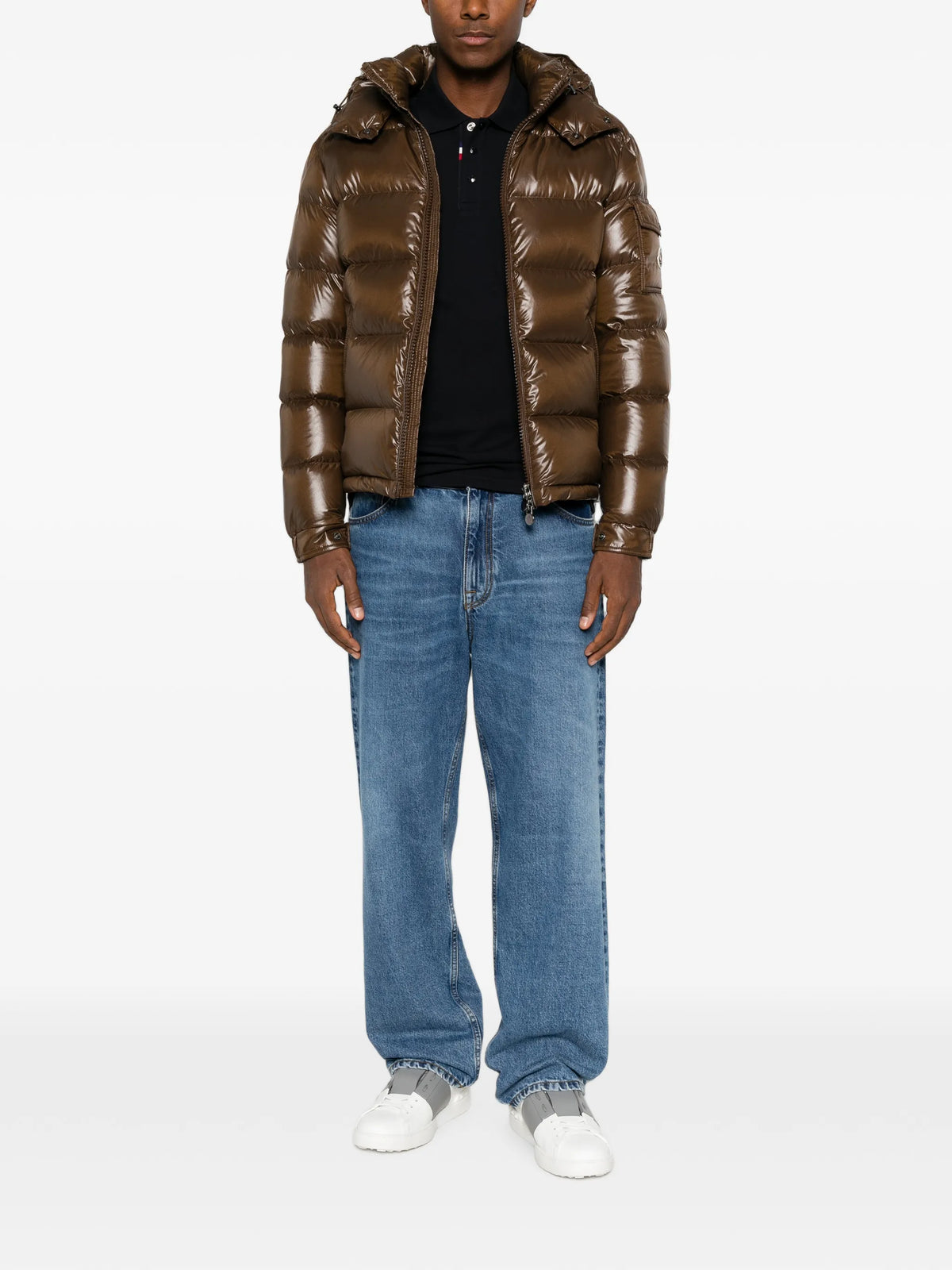 Maya hooded short down jacket