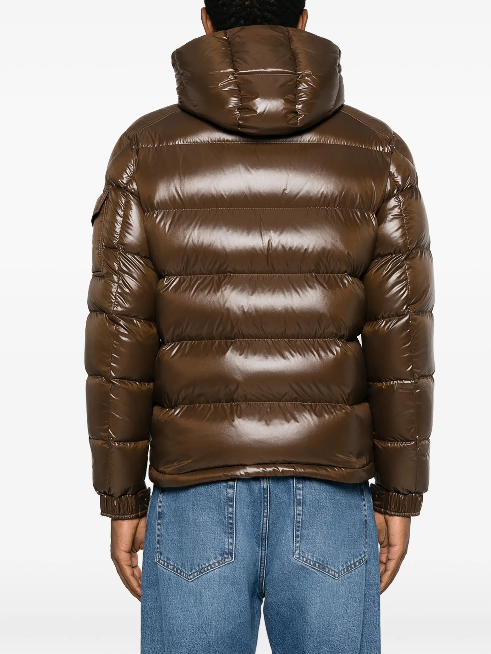 Maya hooded short down jacket