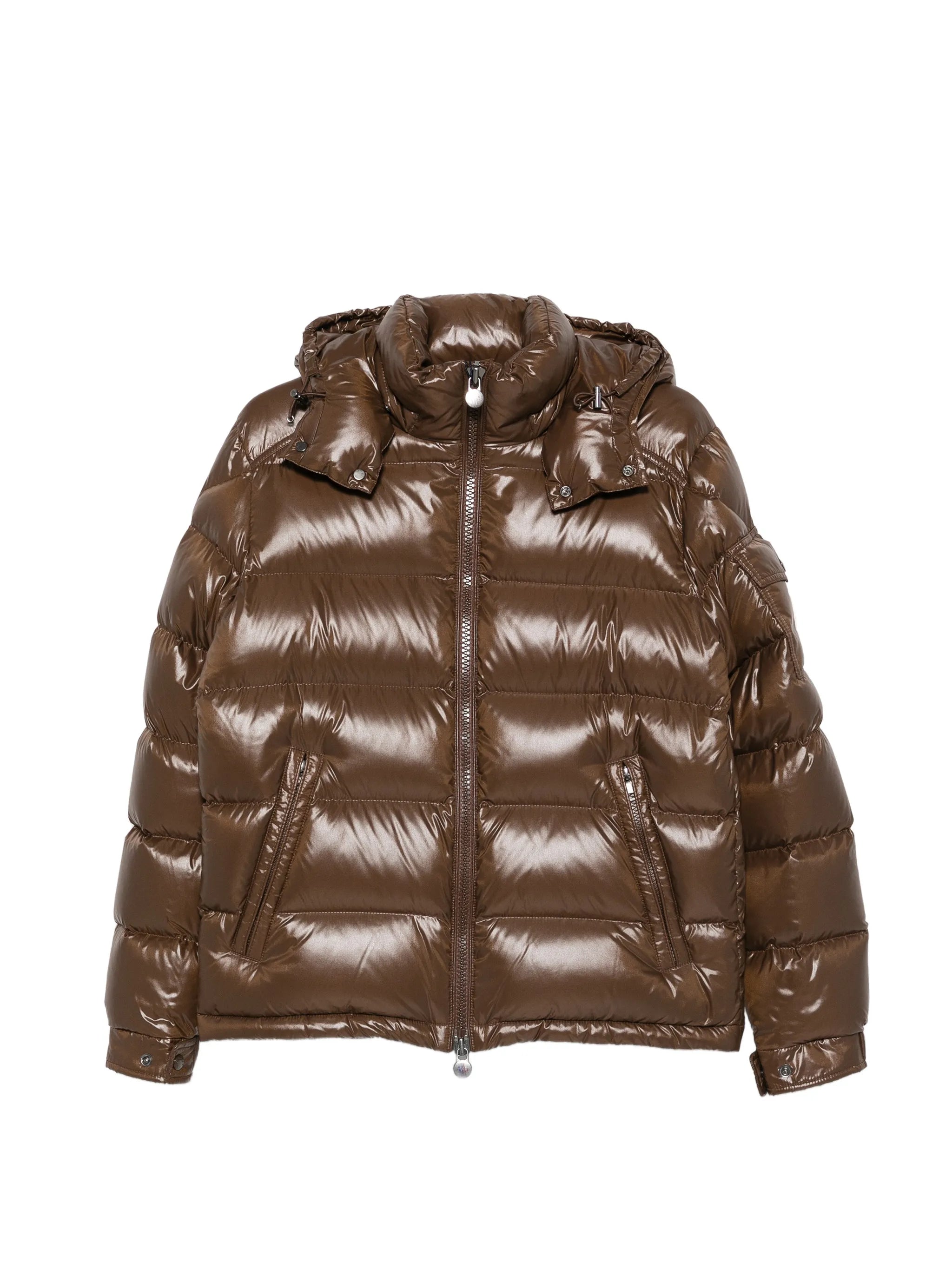 Maya hooded short down jacket