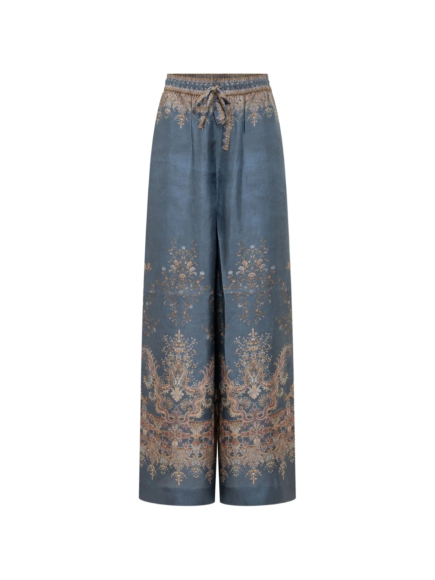 paisley-print wide-leg trousers