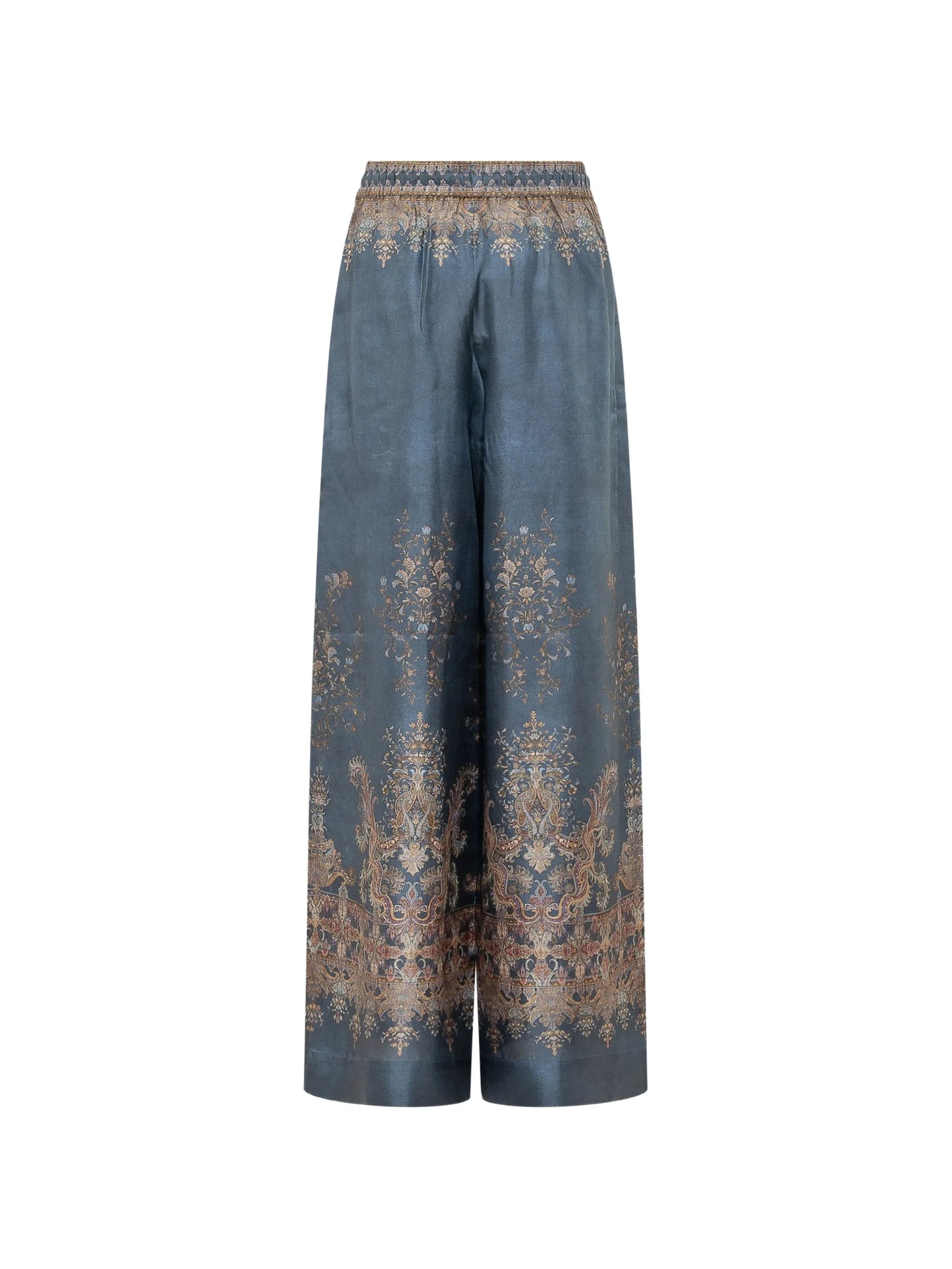 paisley-print wide-leg trousers
