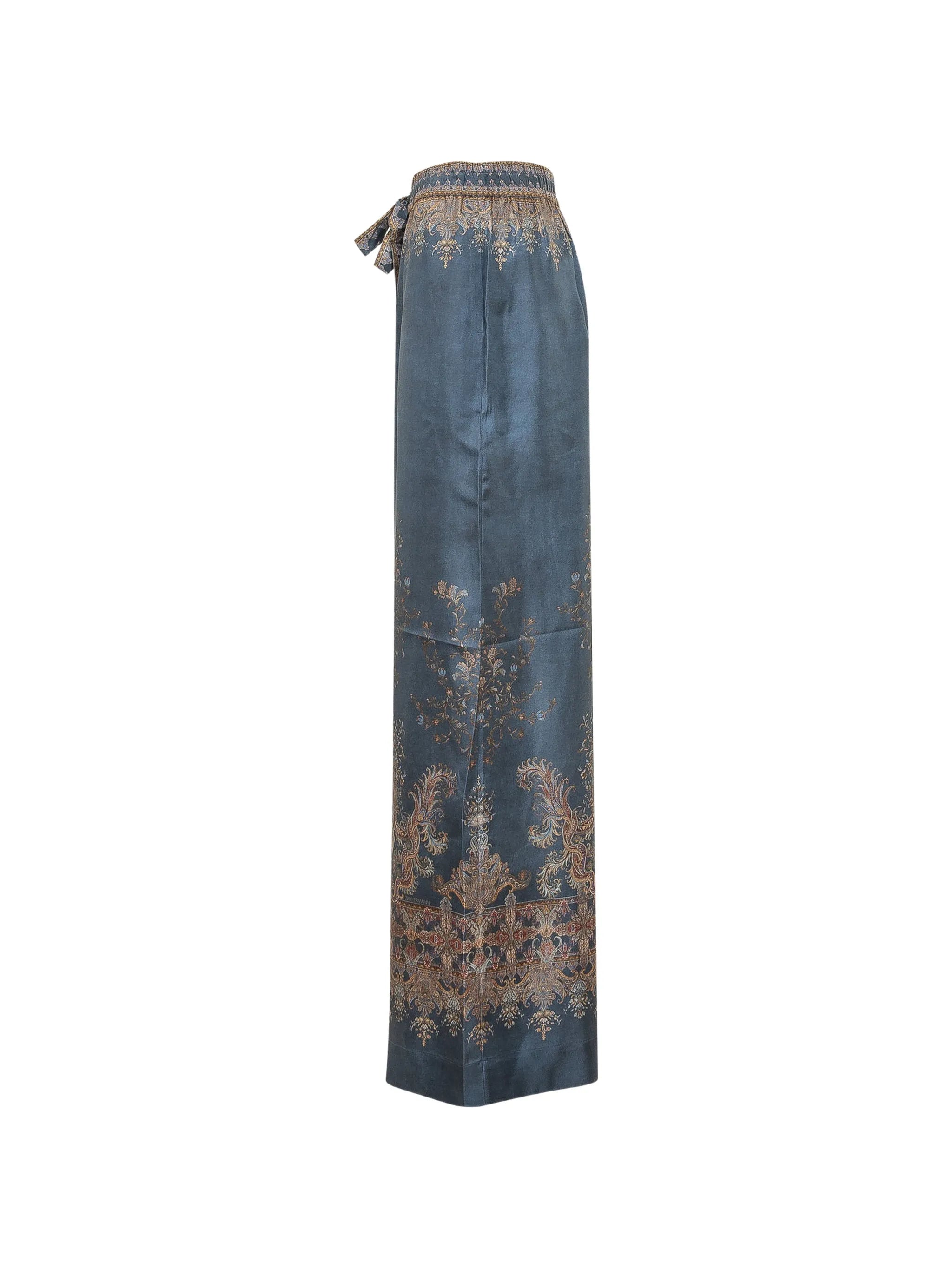 paisley-print wide-leg trousers
