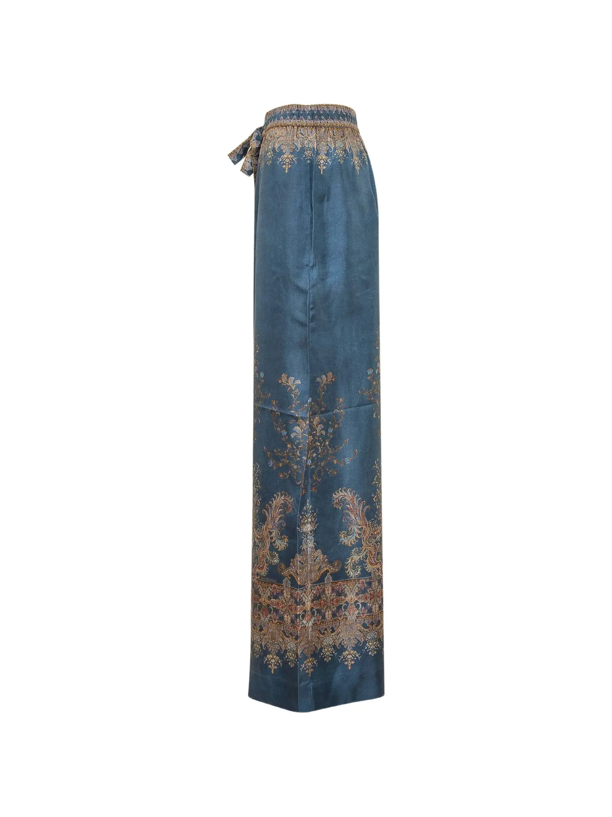 paisley-print wide-leg trousers