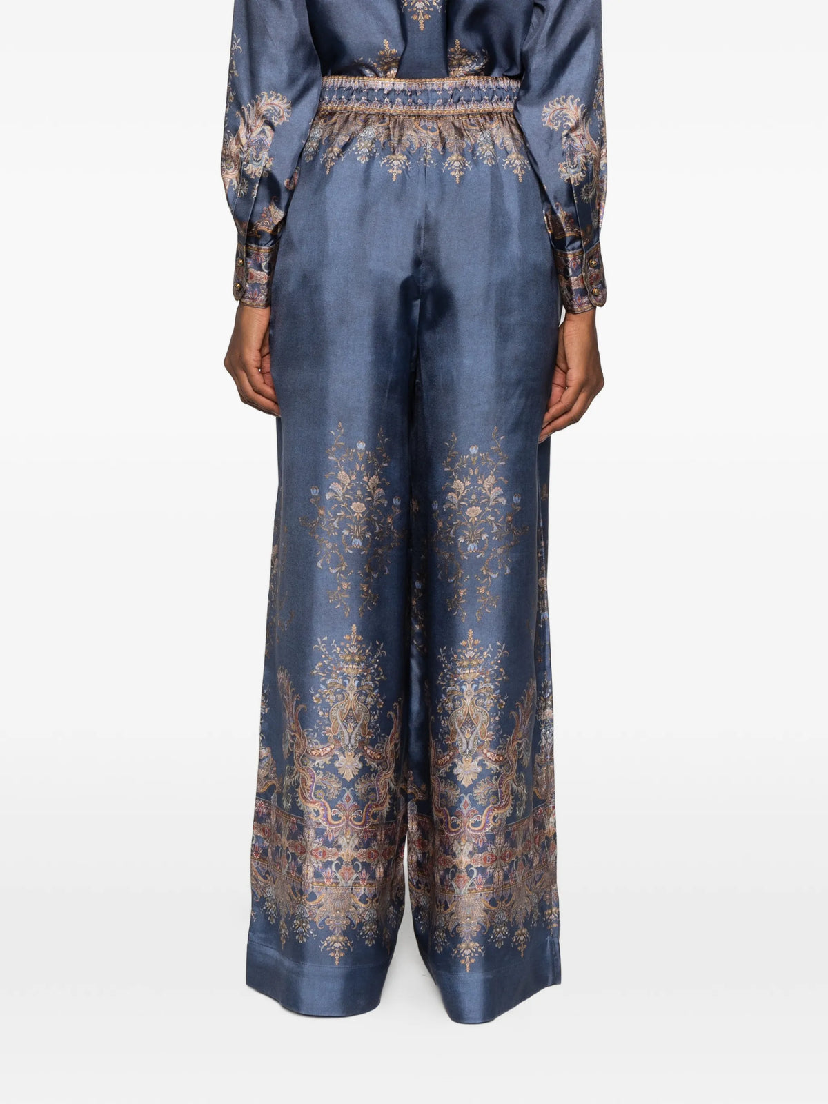 Valiant paisley-print wide-leg trousers