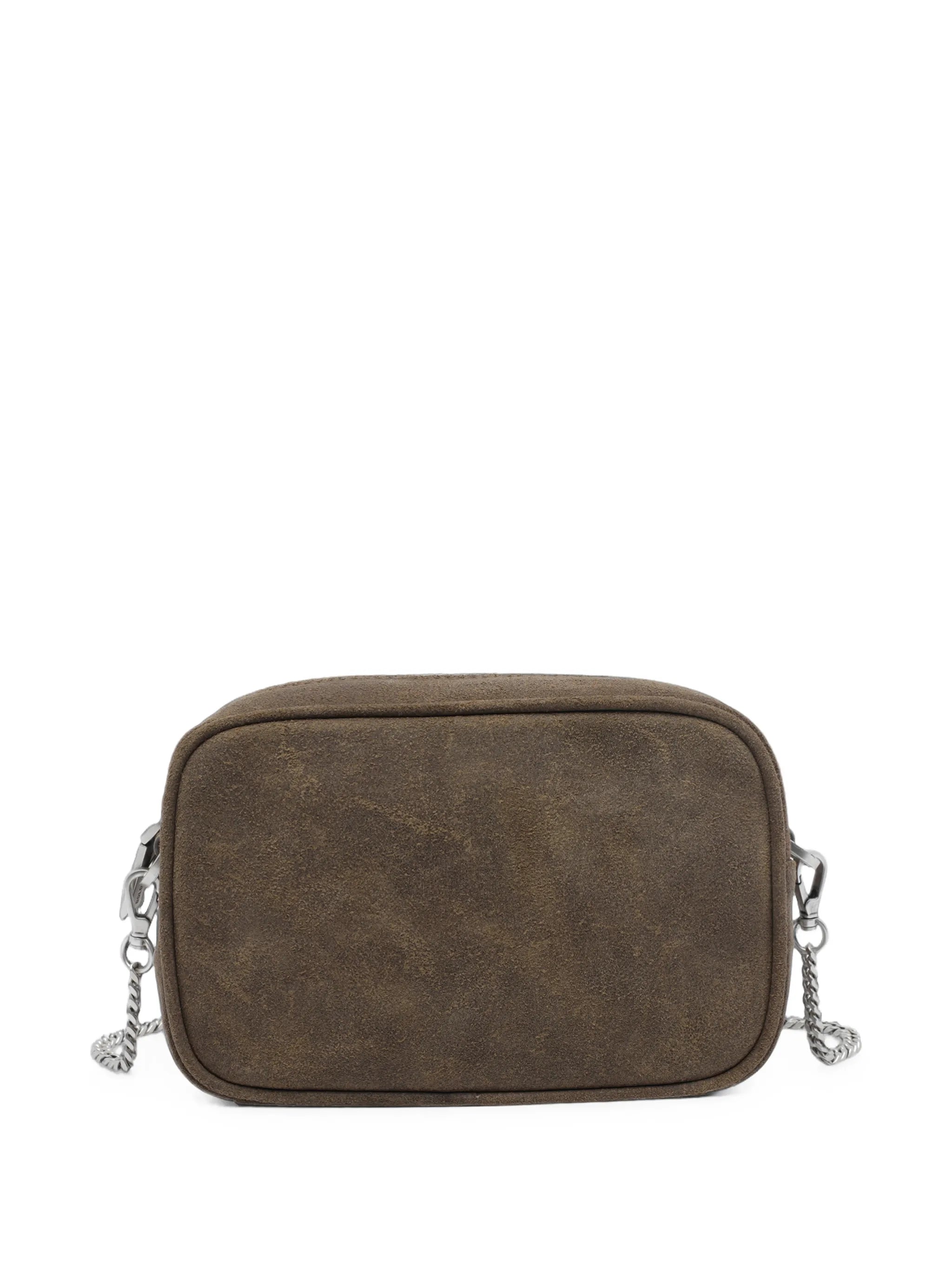 mini Star bag in military-green suede with tone-on-tone star and studs