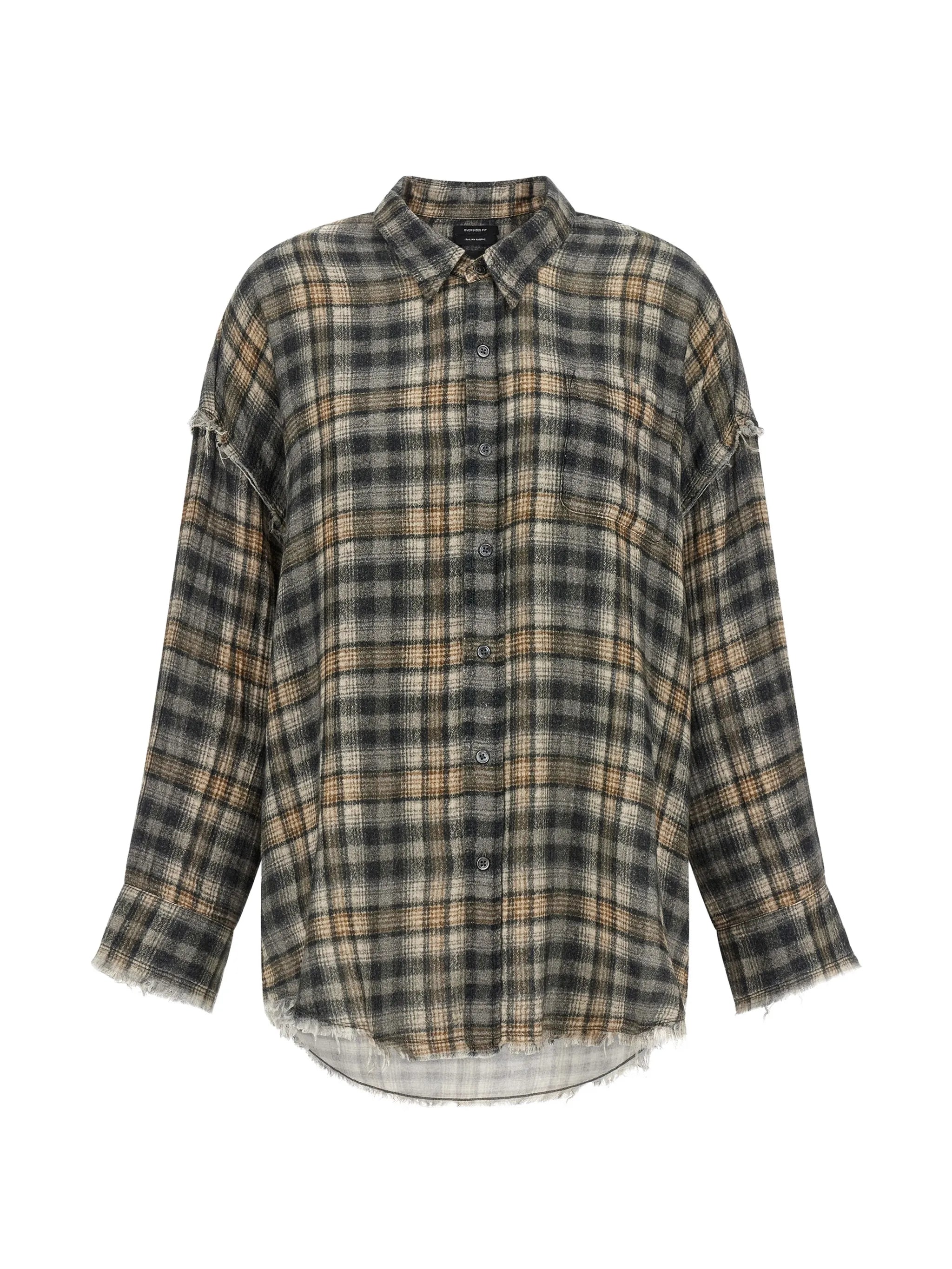 frayed raw-cut shirt