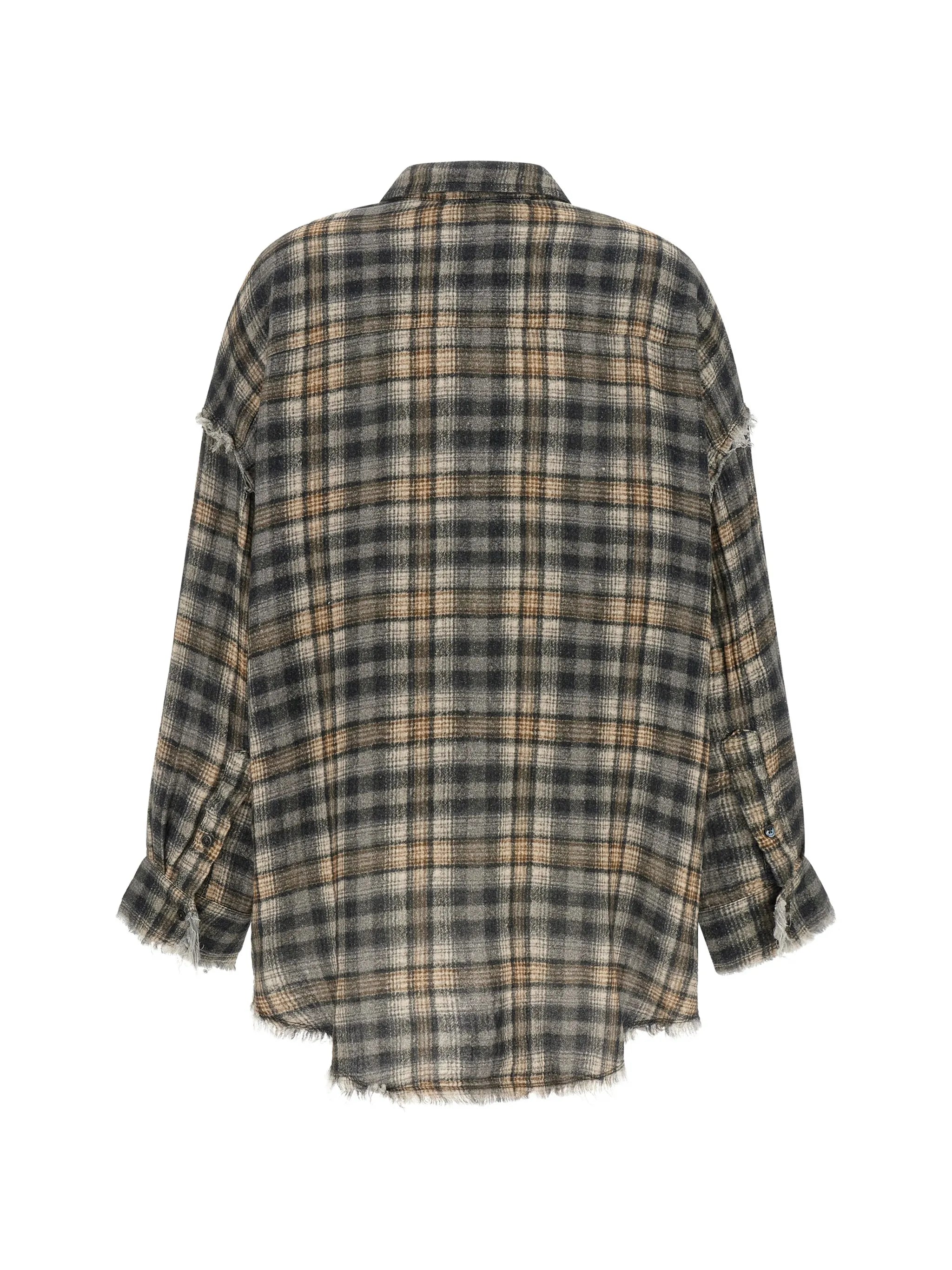 frayed raw-cut shirt