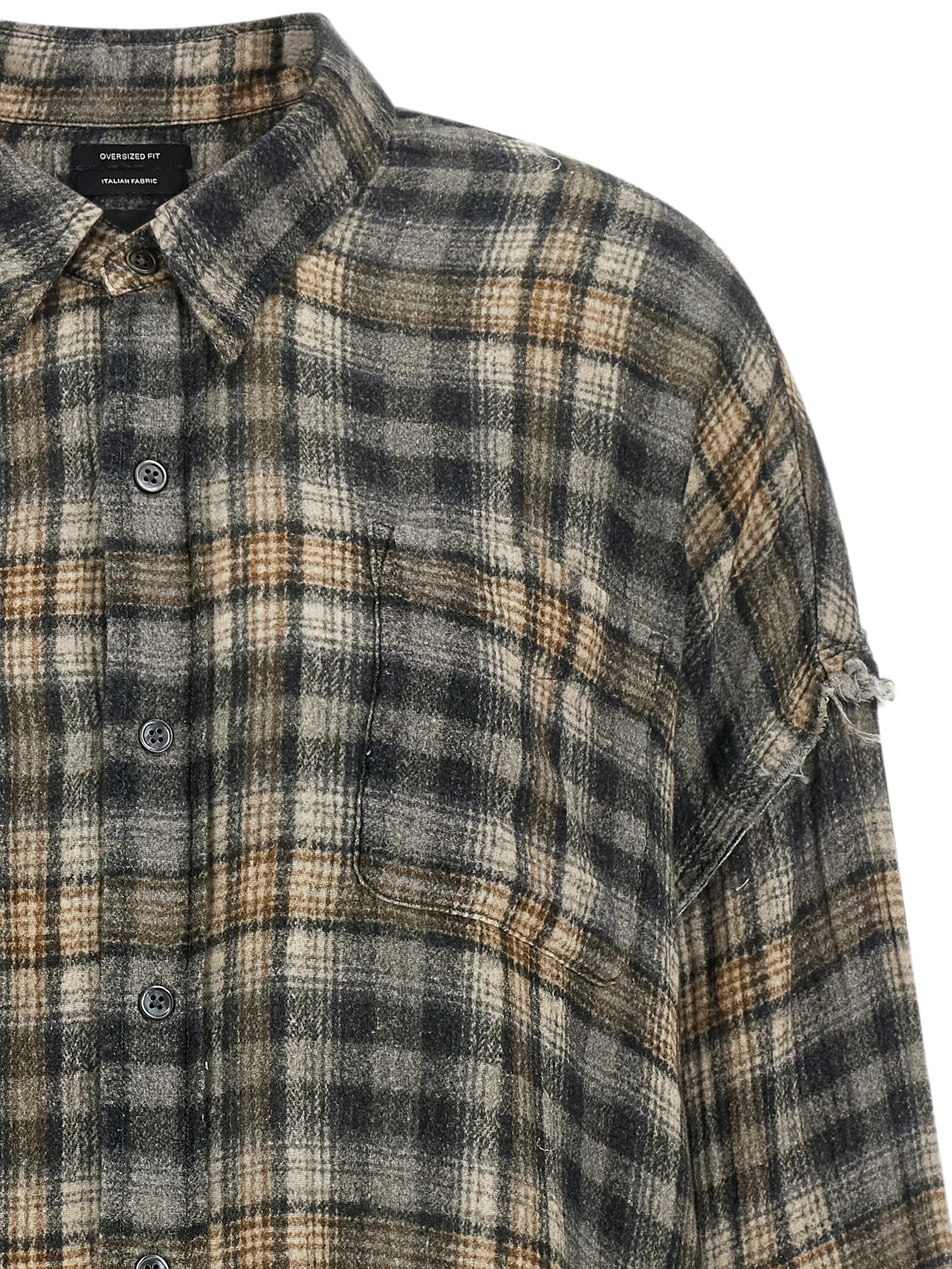 frayed raw-cut shirt