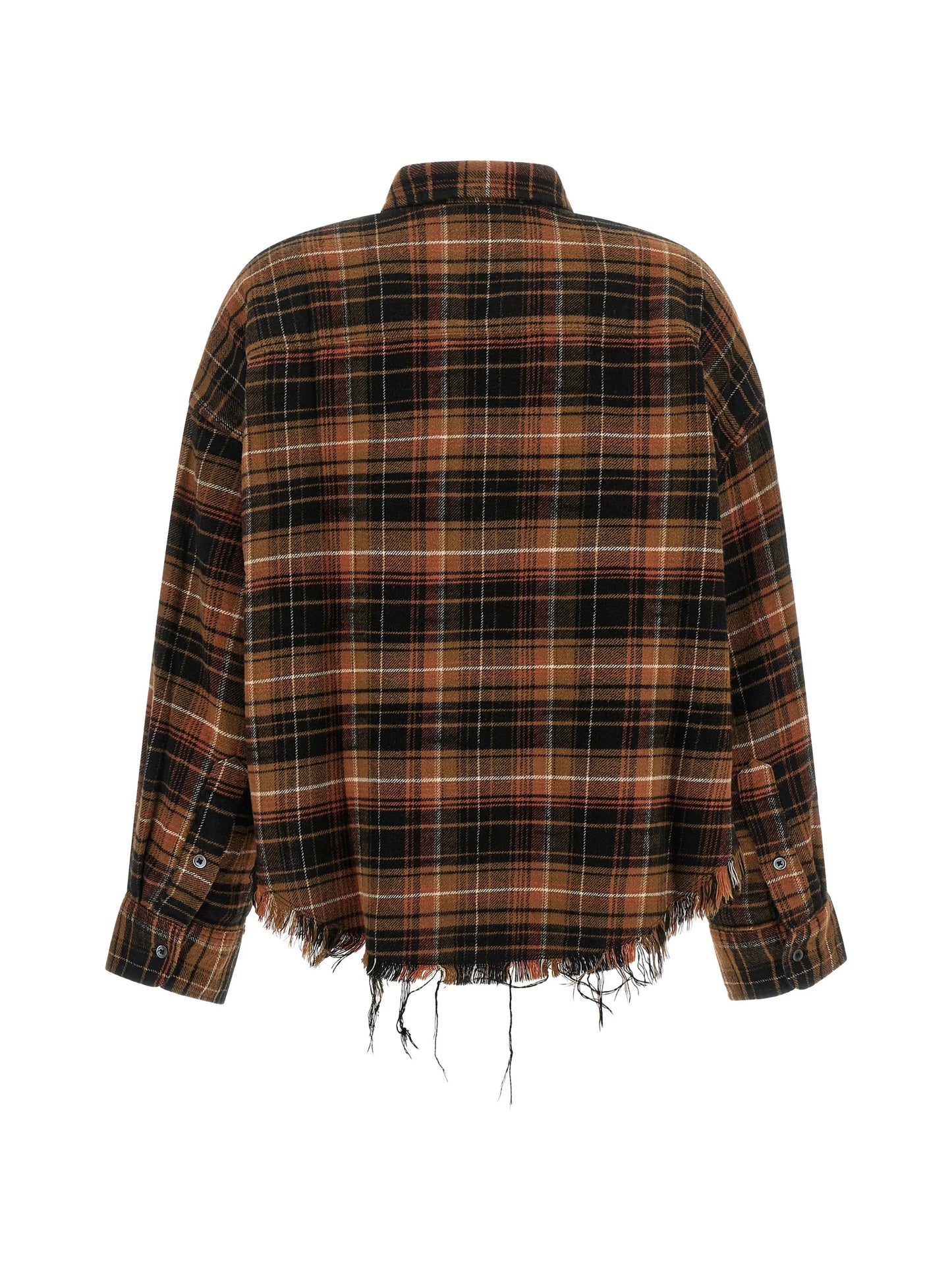 frayed-hem cropped shirt