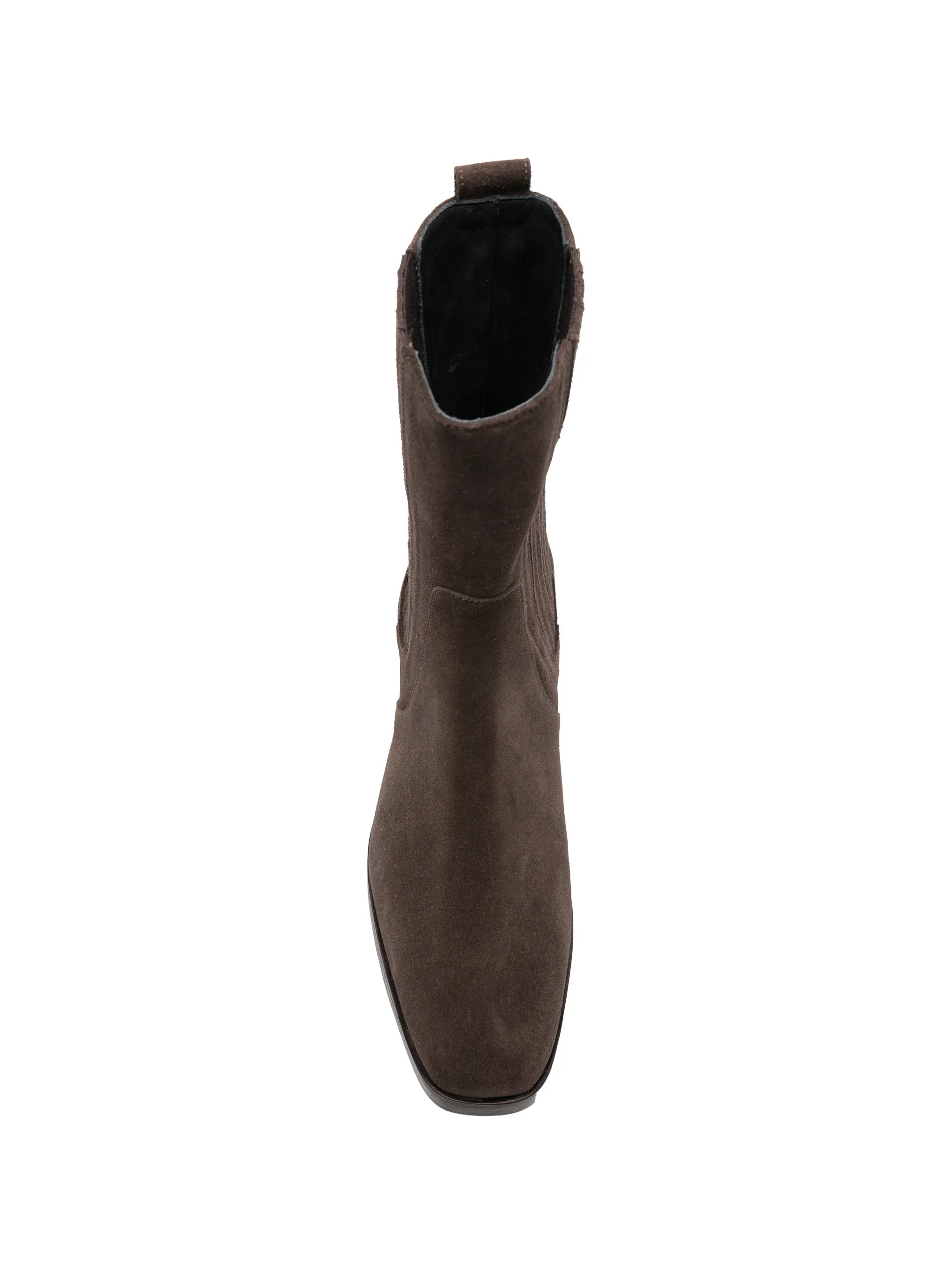 Smoke ankle boots brown suede leather