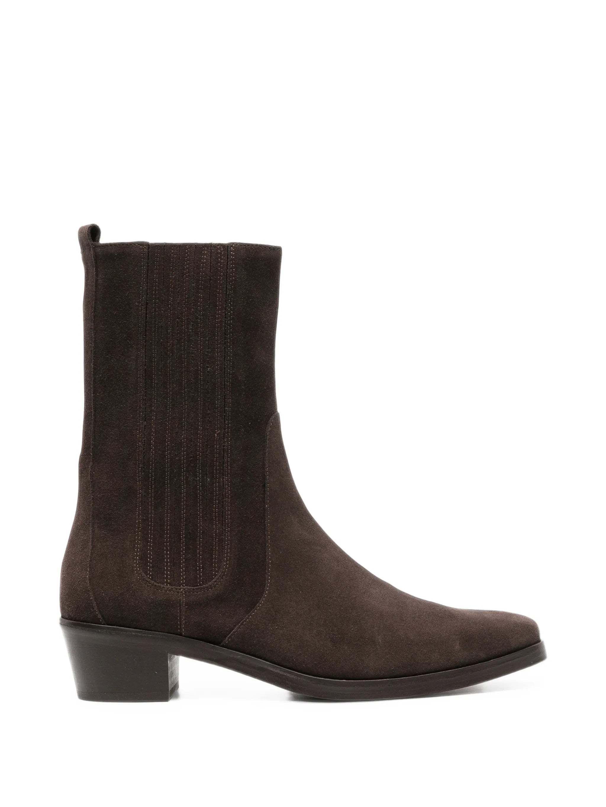Smoke ankle boots brown suede leather