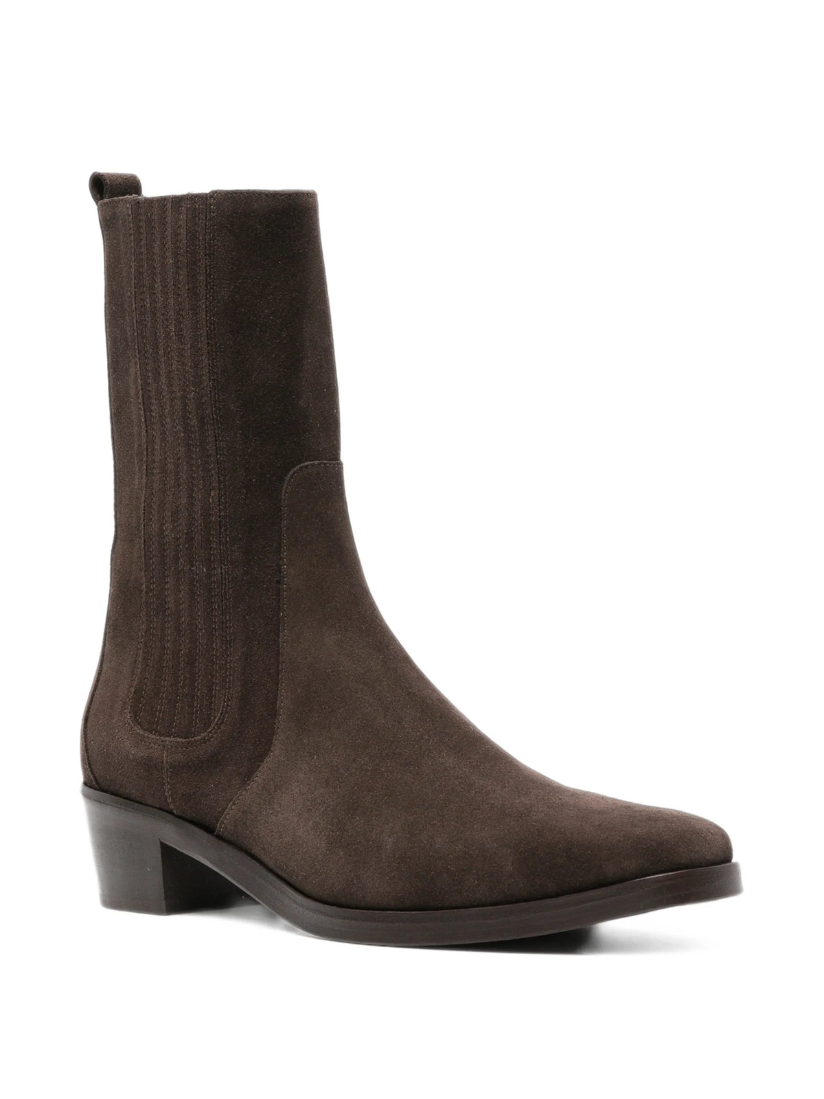 Smoke ankle boots brown suede leather