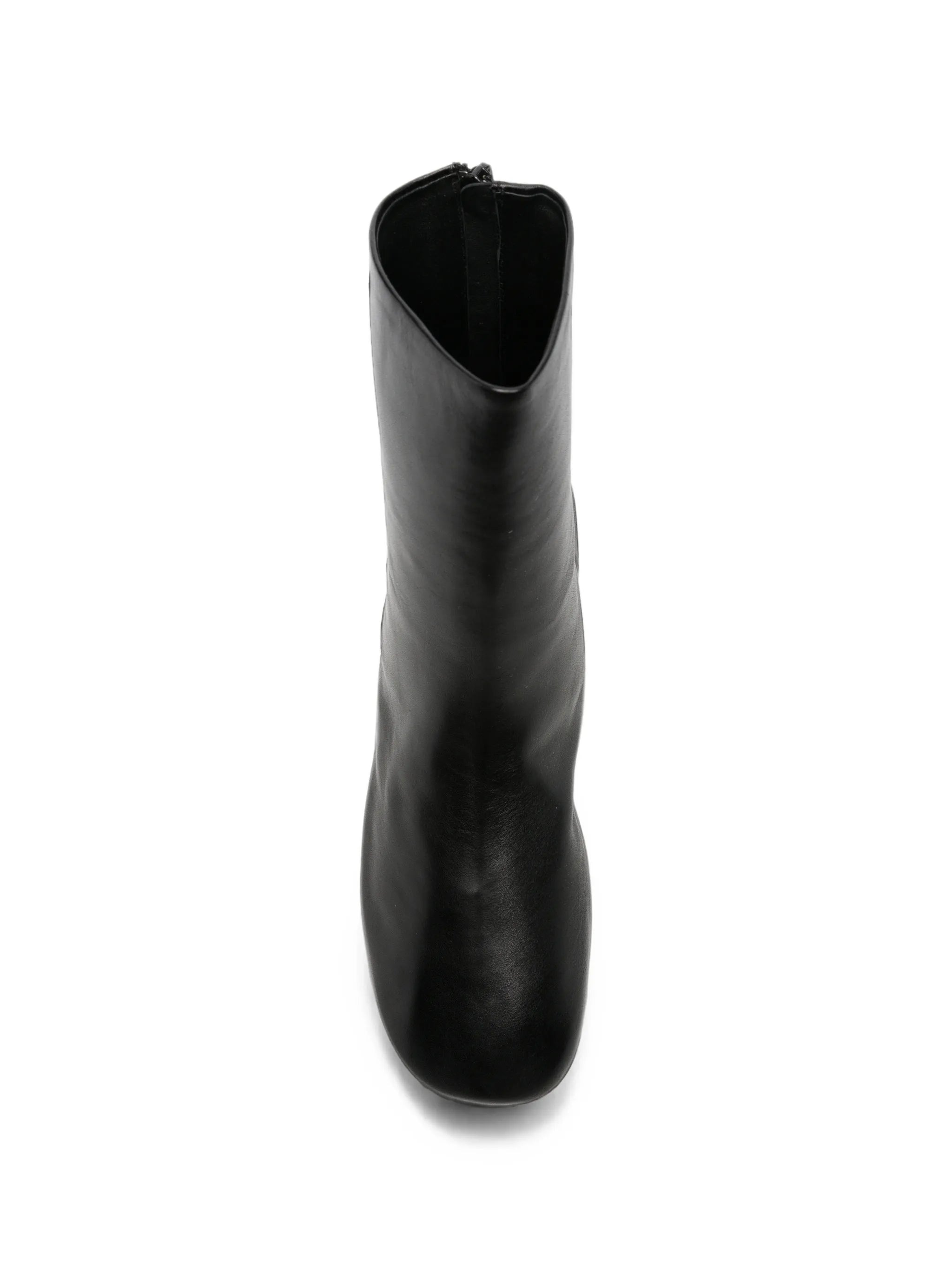Floor leather ankle boots