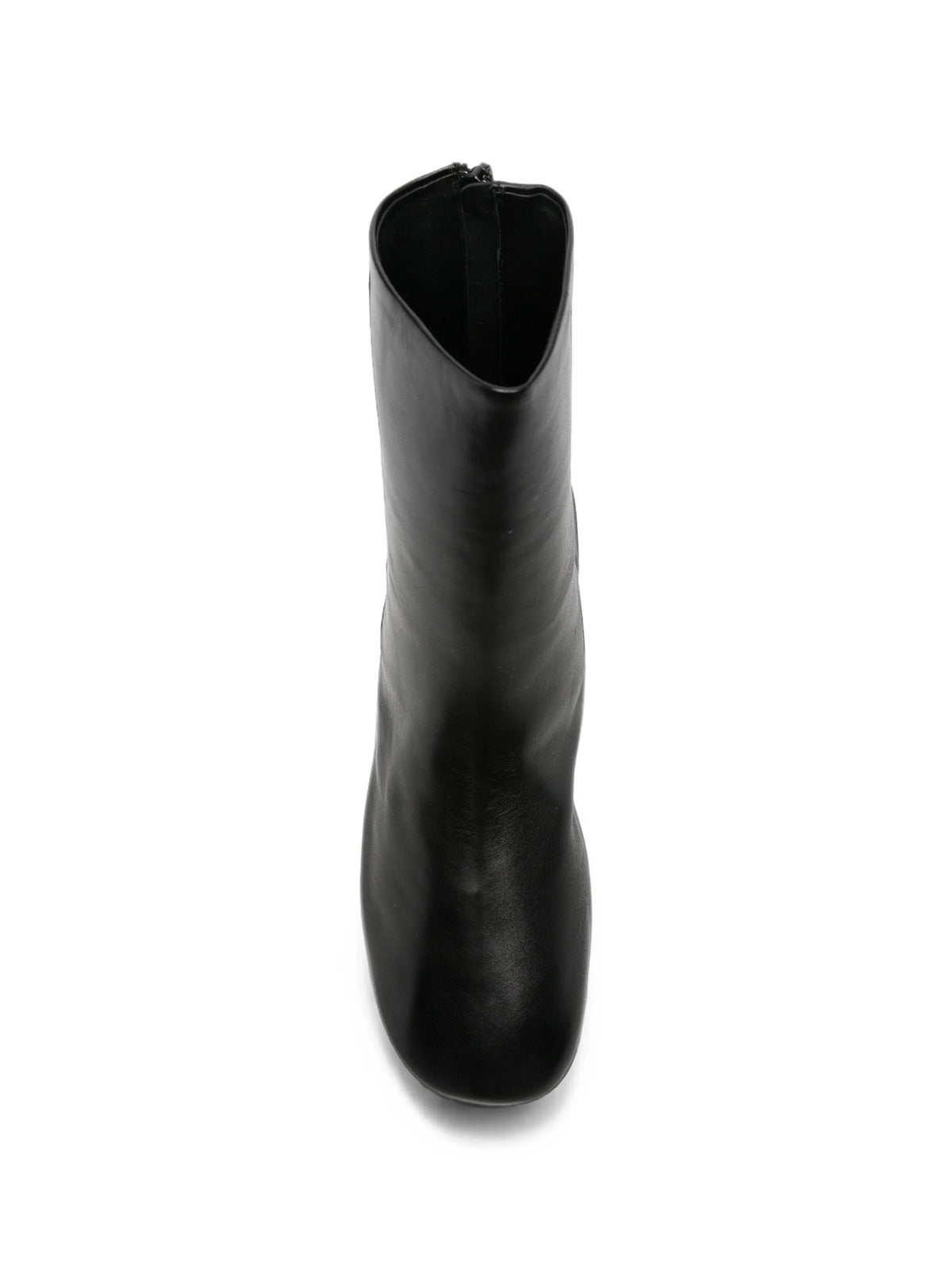 Floor leather ankle boots