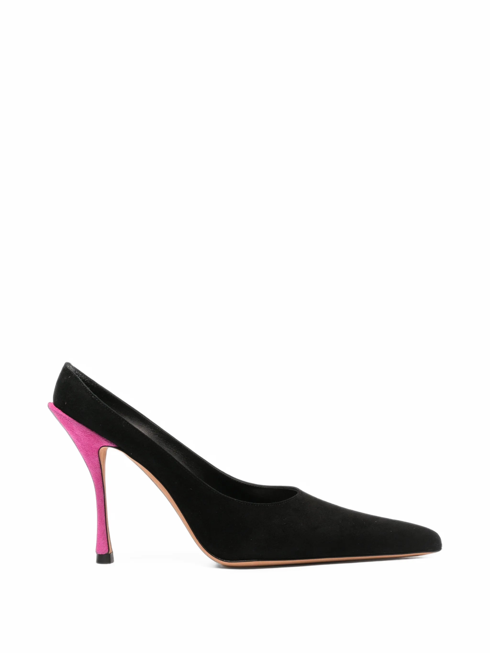 Strike suede pointed-toe pumps