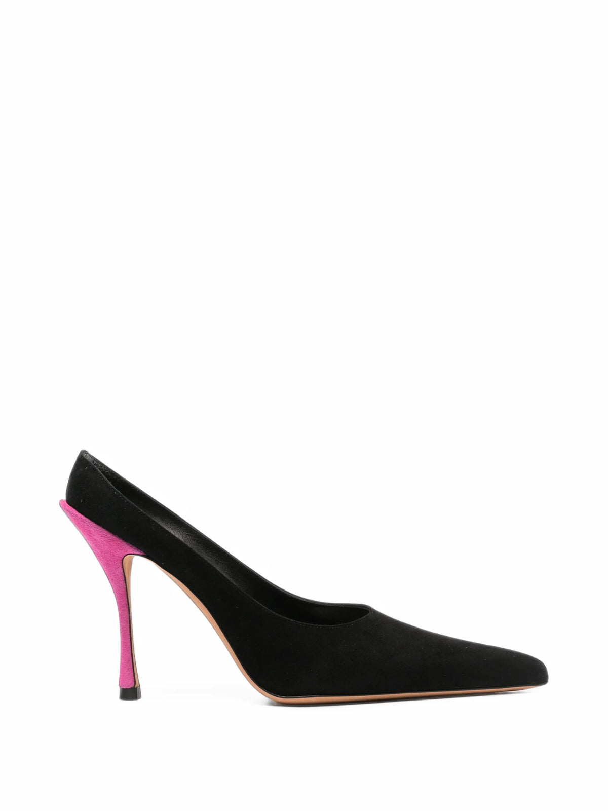 Strike suede pointed-toe pumps
