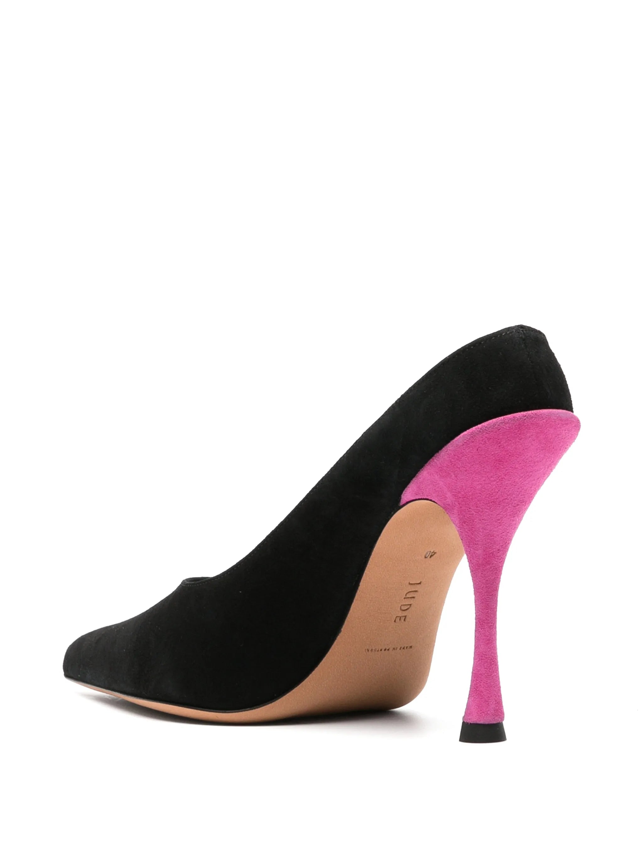 Strike suede pointed-toe pumps