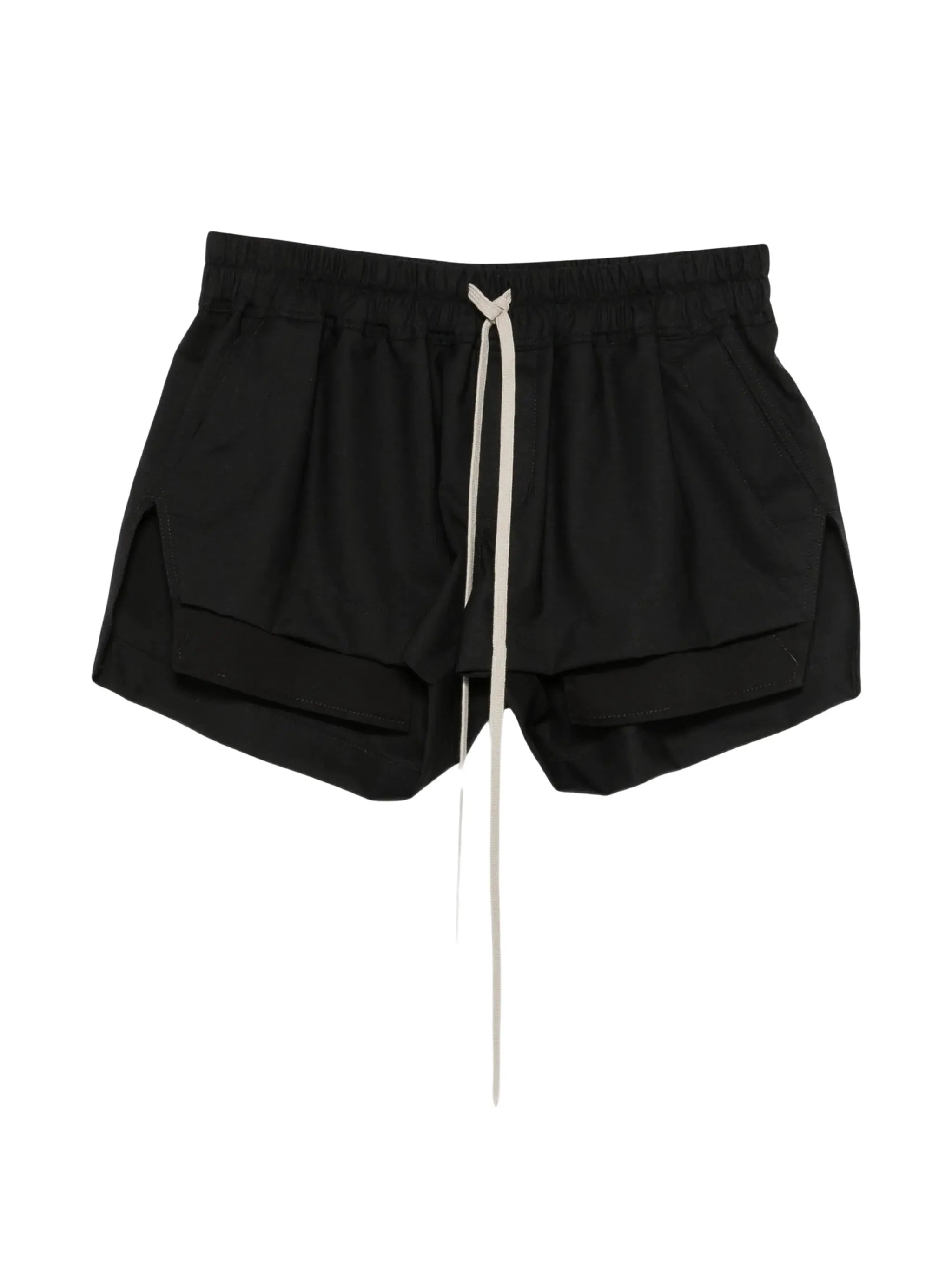 drawstring wool-blend shorts