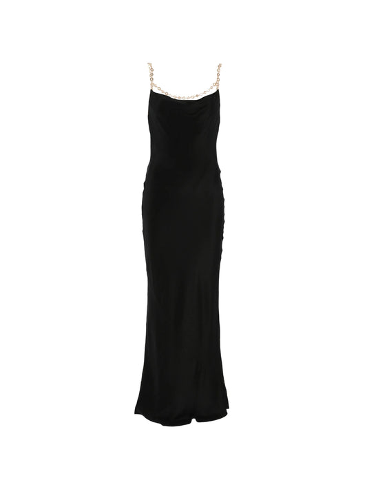 Macelyn chain-strap cowl-neck maxi dress
