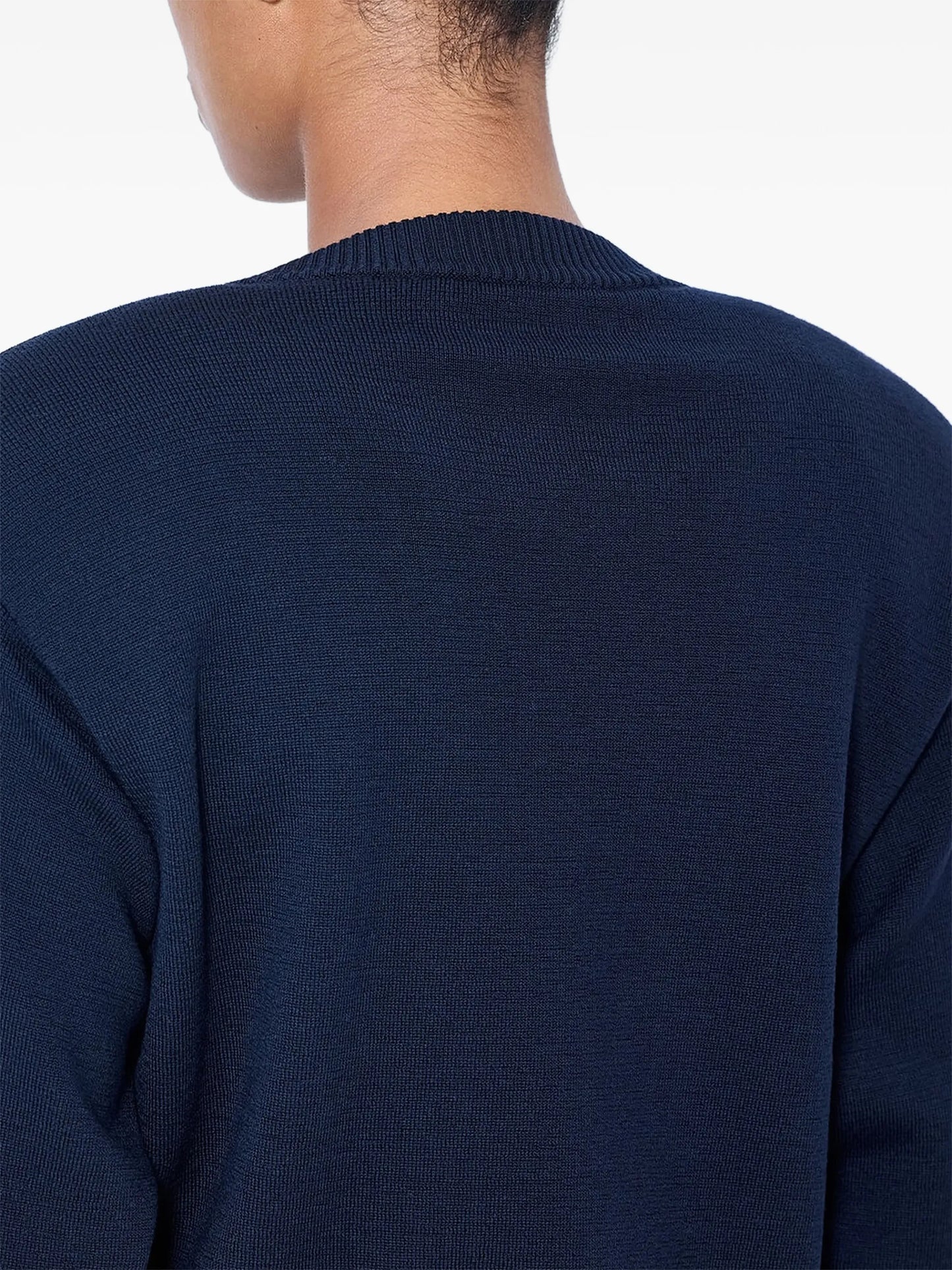 fine-knit long-sleeve sweater
