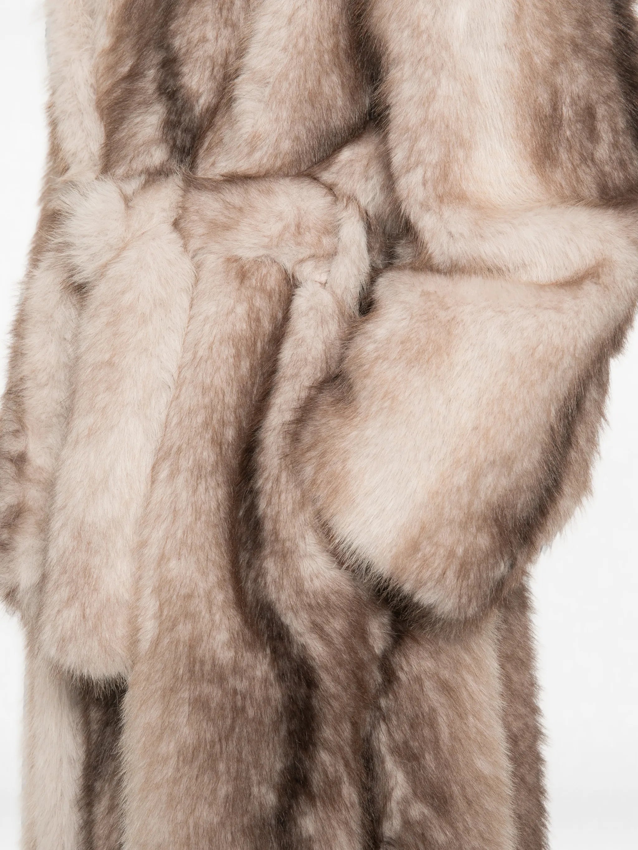 faux-fur belted coat