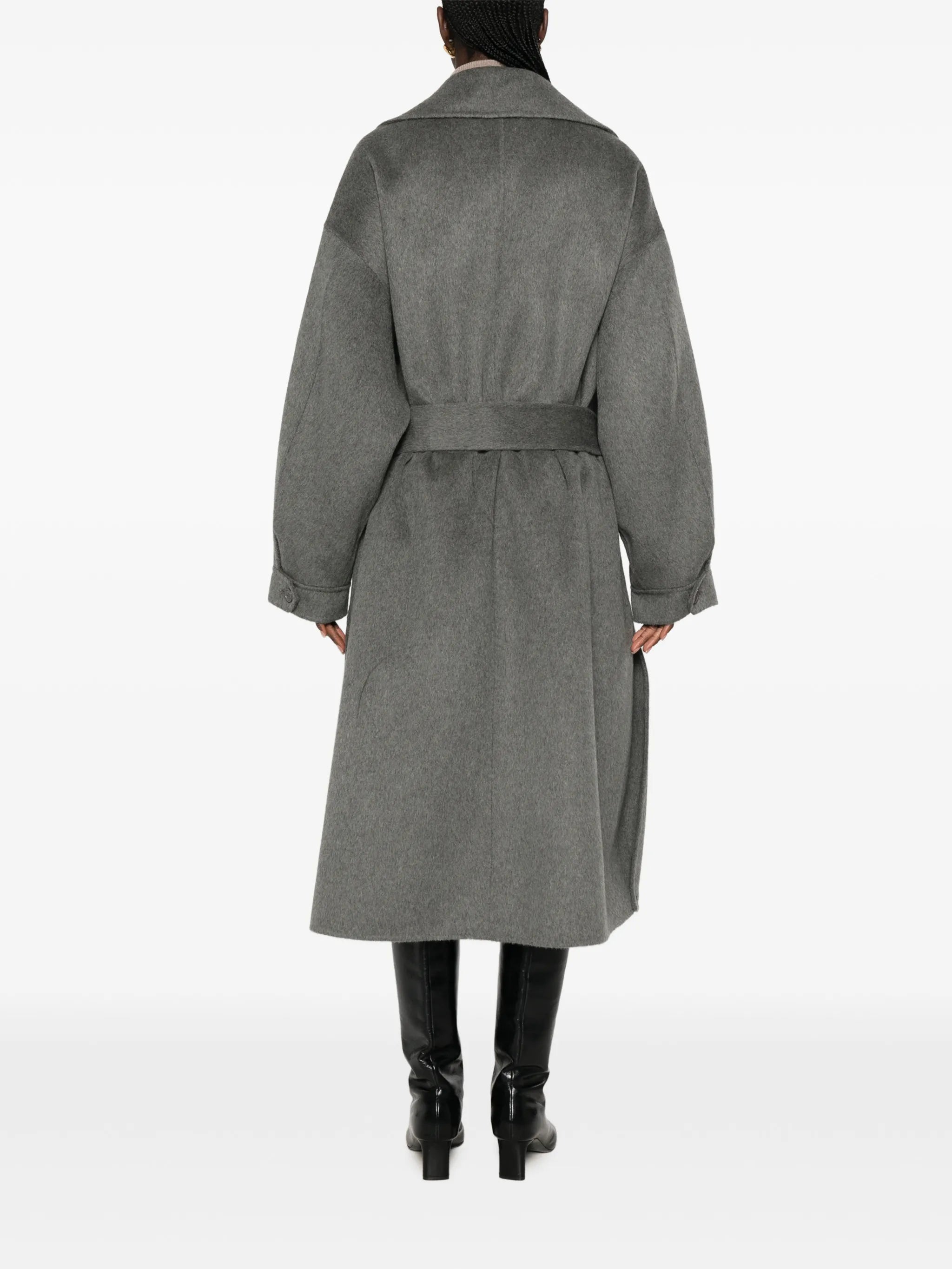 double-breasted belted coat