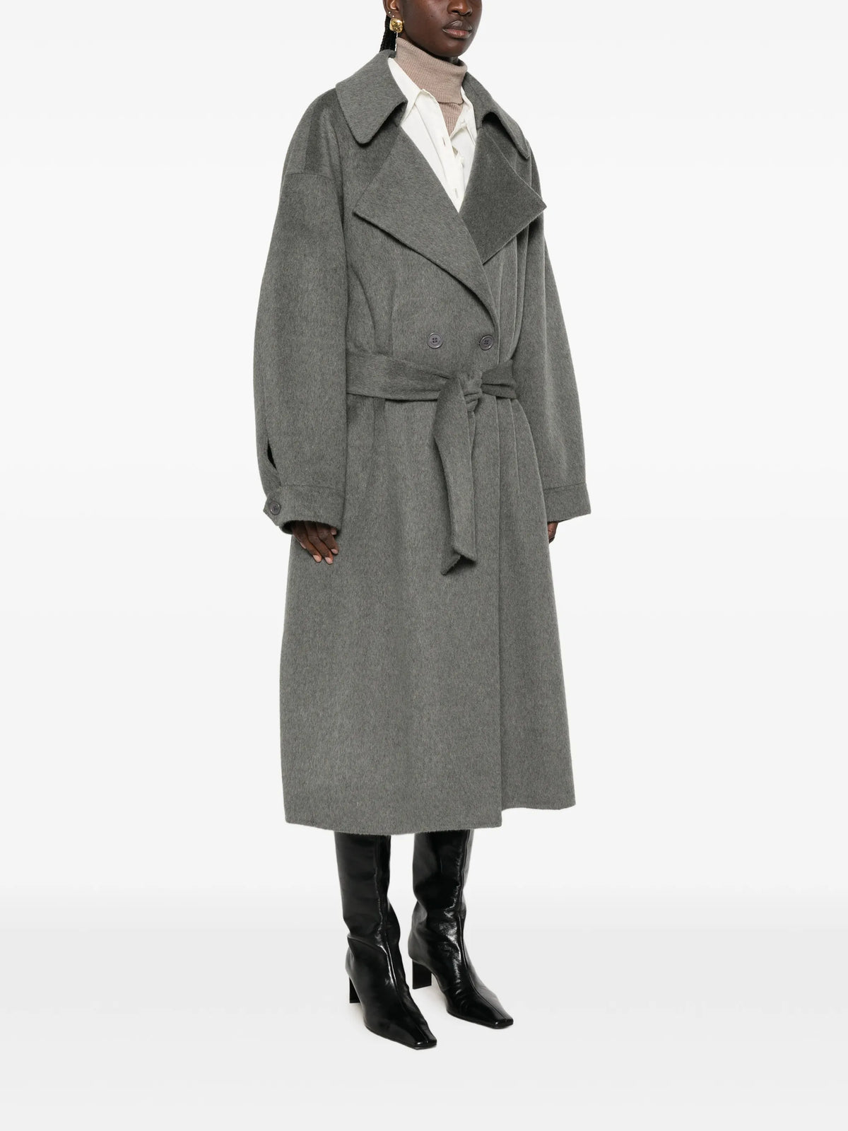 Issen double-breasted belted coat