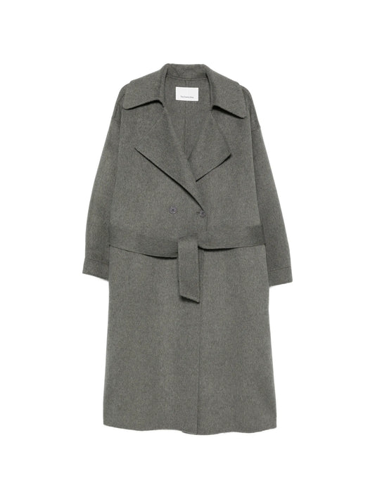 double-breasted belted coat