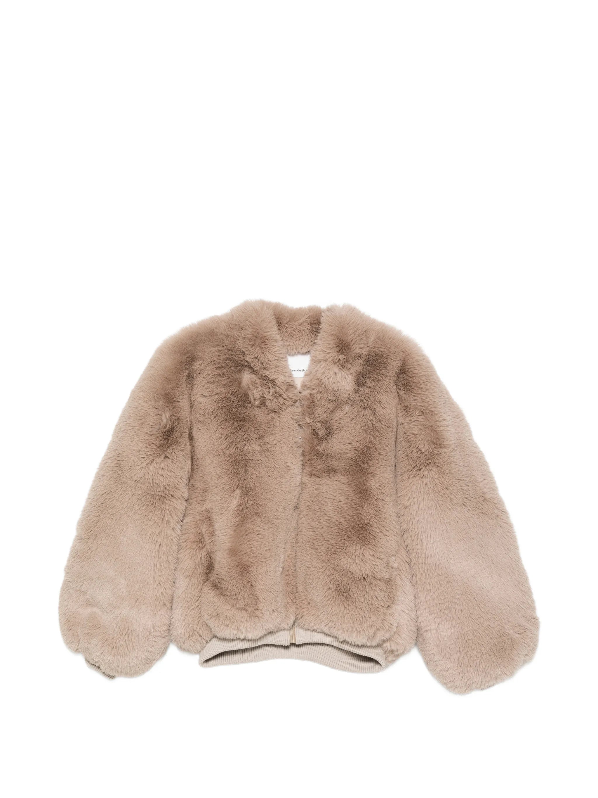 faux-fur bomber jacket