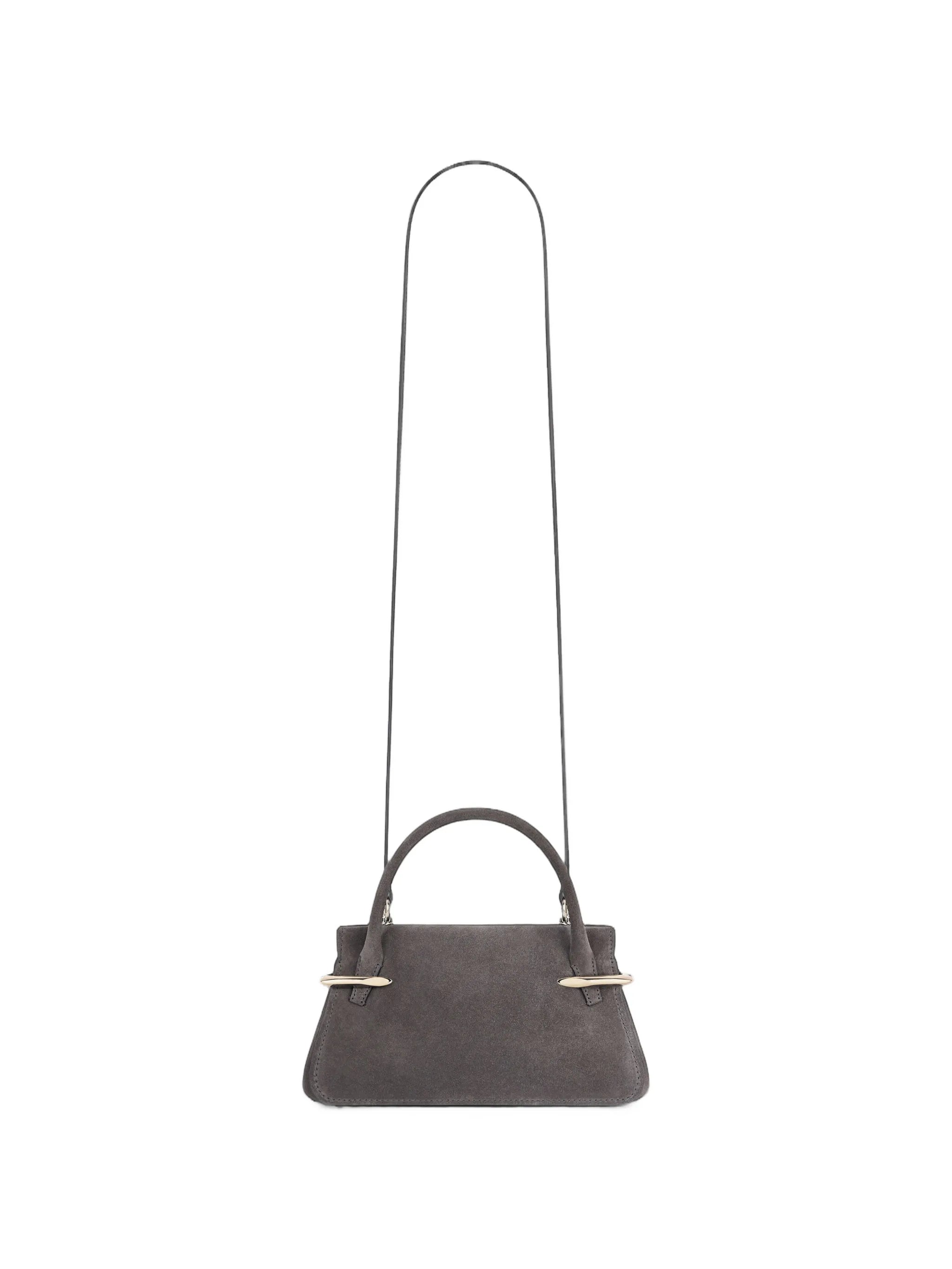 mini pinch bag in suede leather