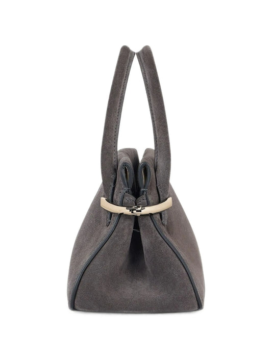 mini pinch bag in suede leather