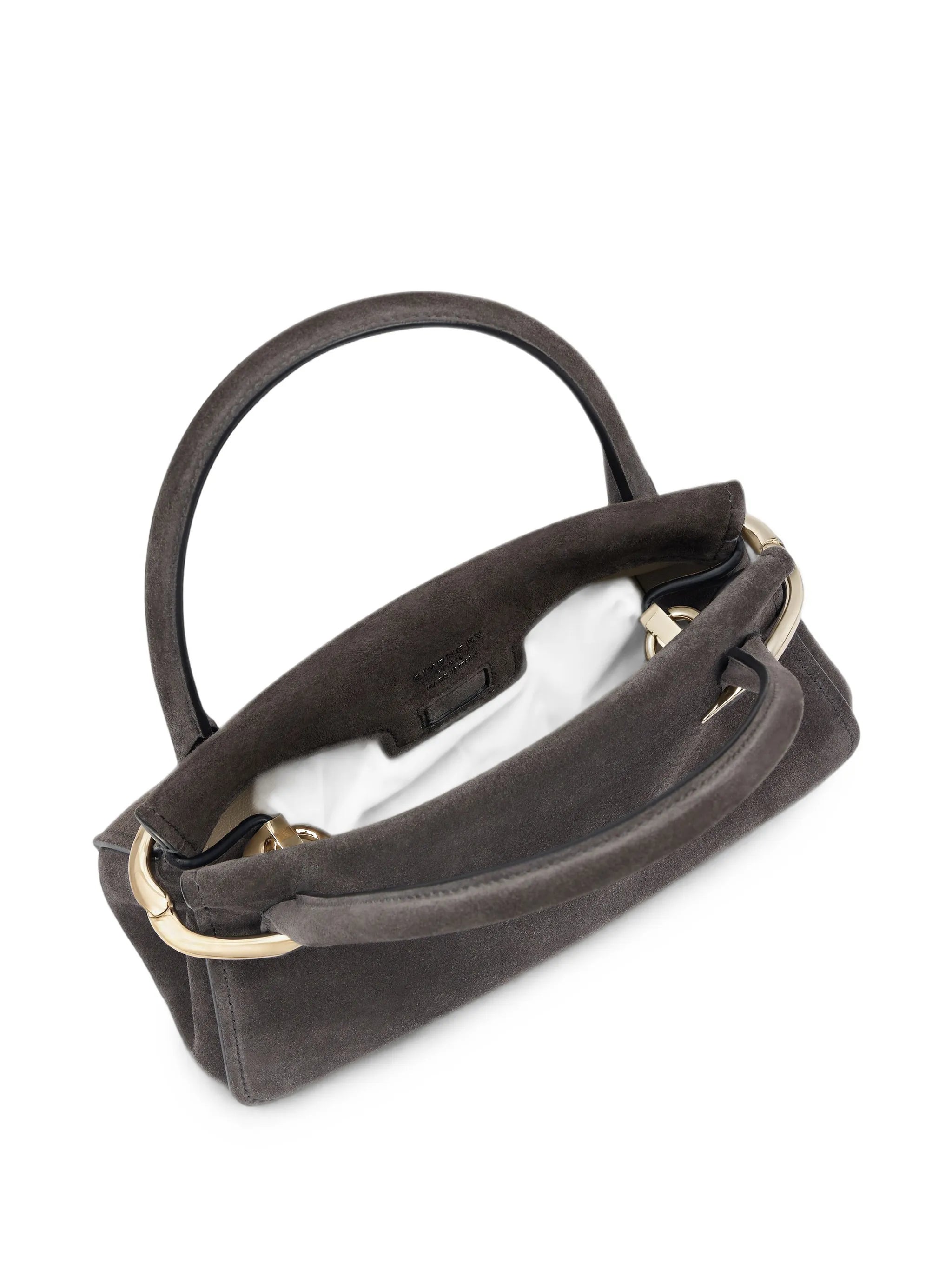 mini pinch bag in suede leather