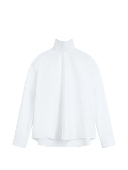 bib-front oversized blouse
