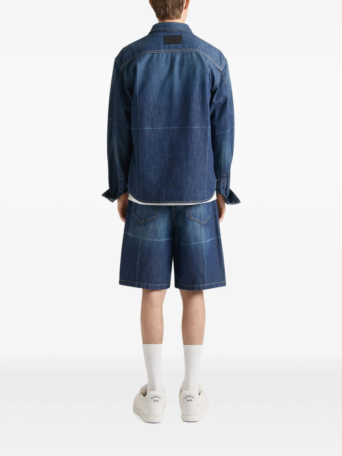 shirt in denim with folded effect