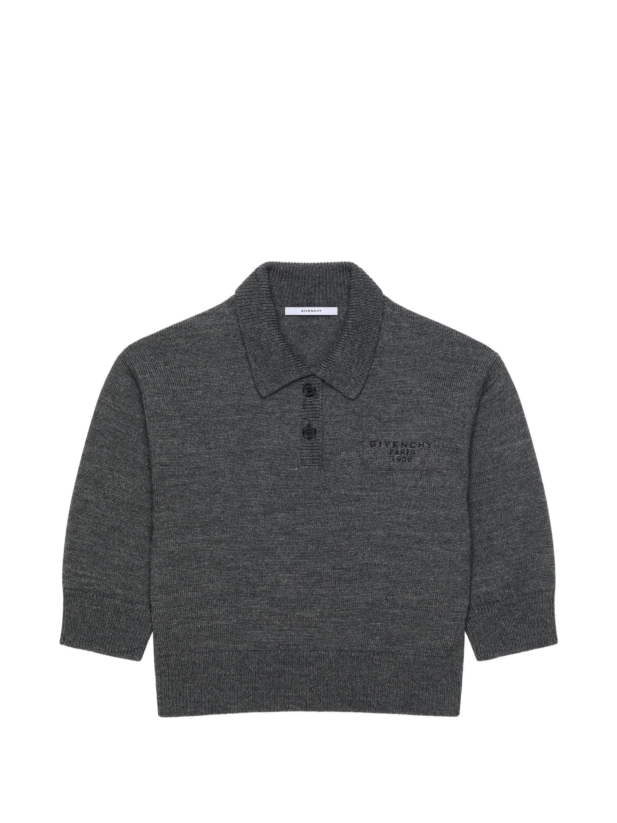 polo top in wool