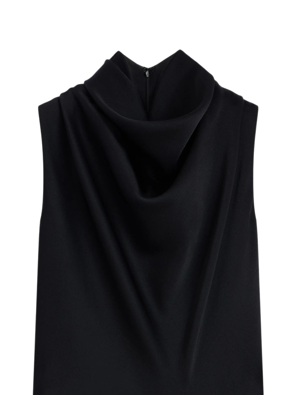 draped top in crepe satin