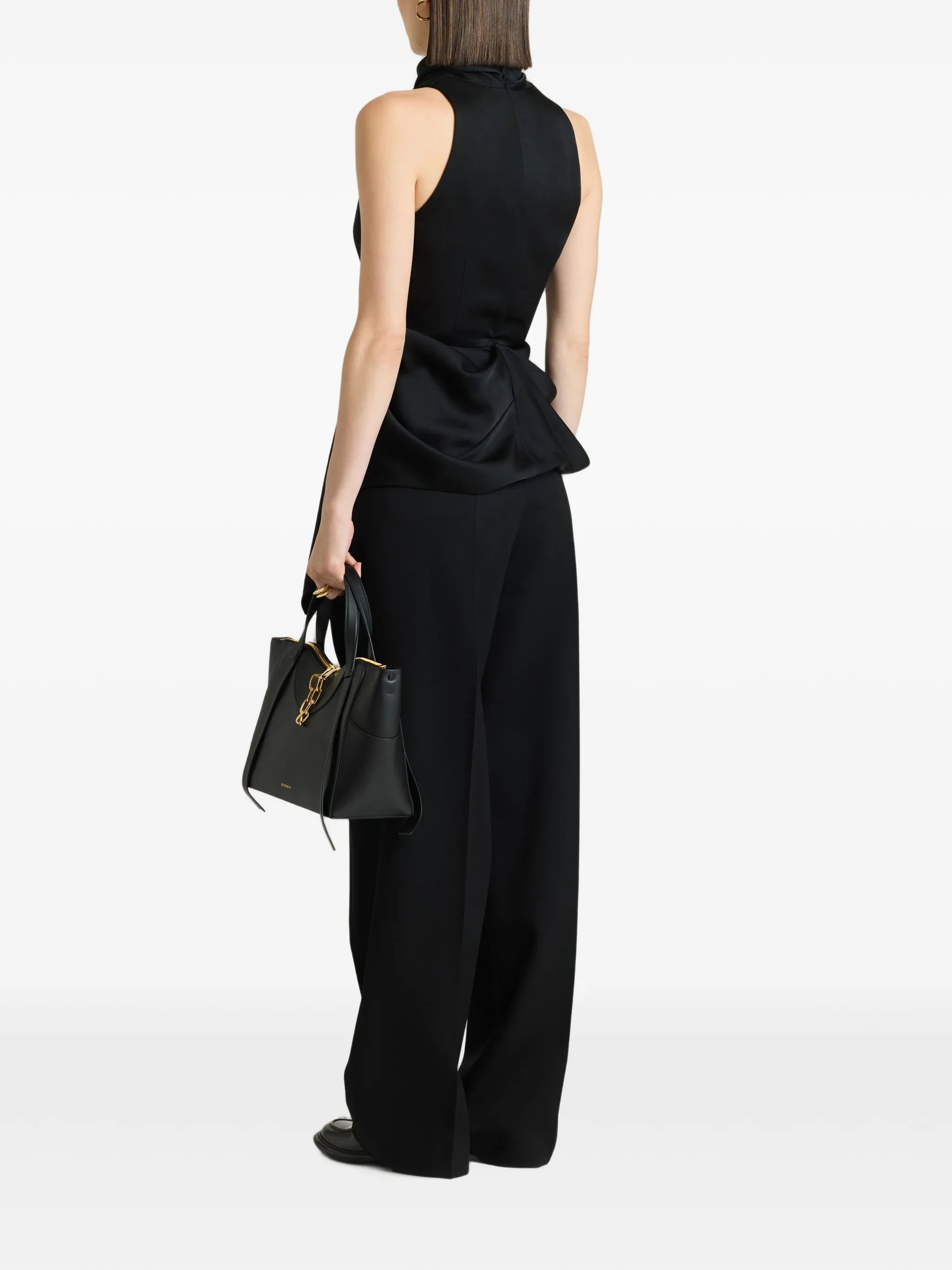 Draped top in crepe satin