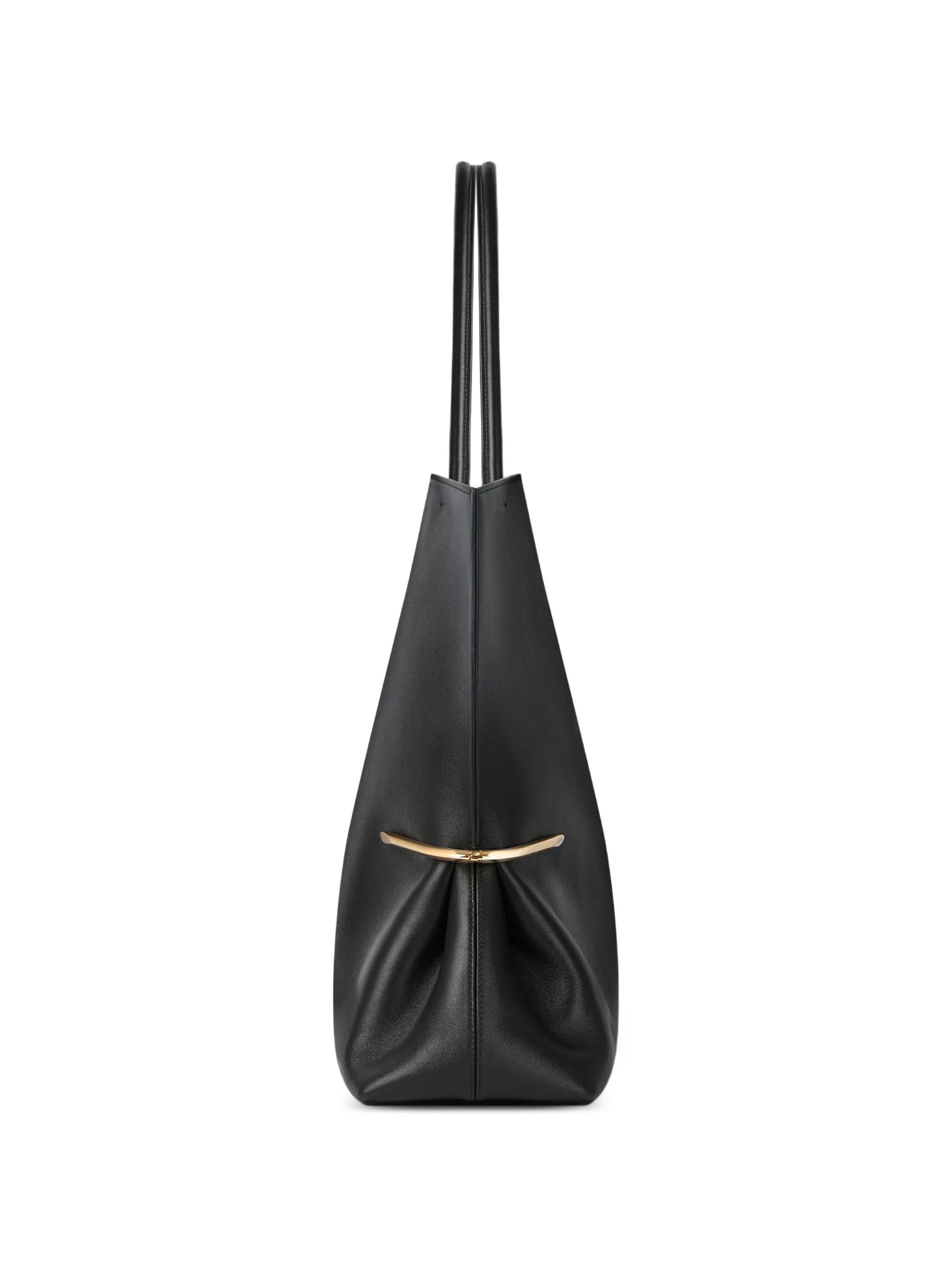 pinch squeezed vertical tote bag in nappa leather