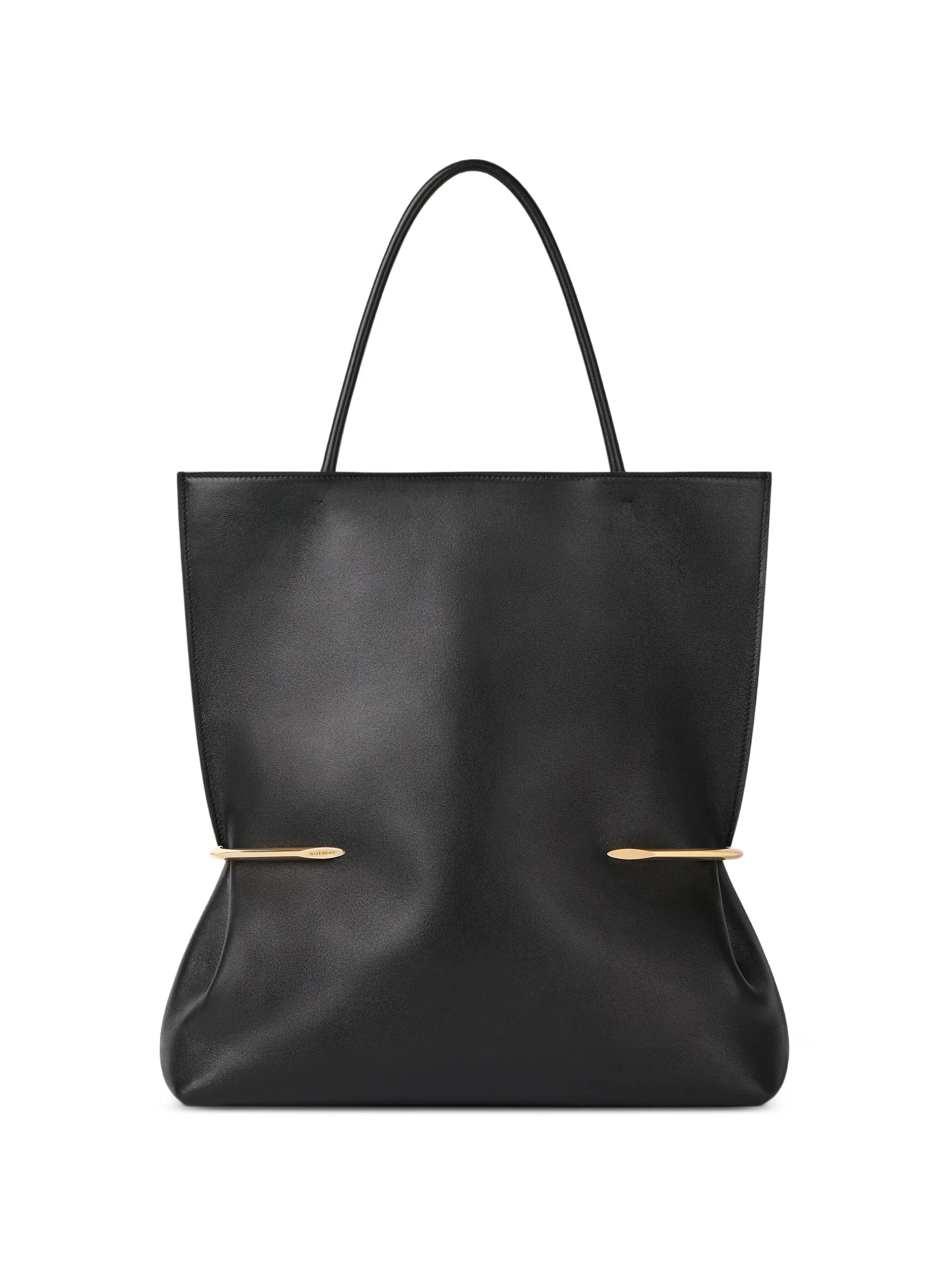 pinch squeezed vertical tote bag in nappa leather