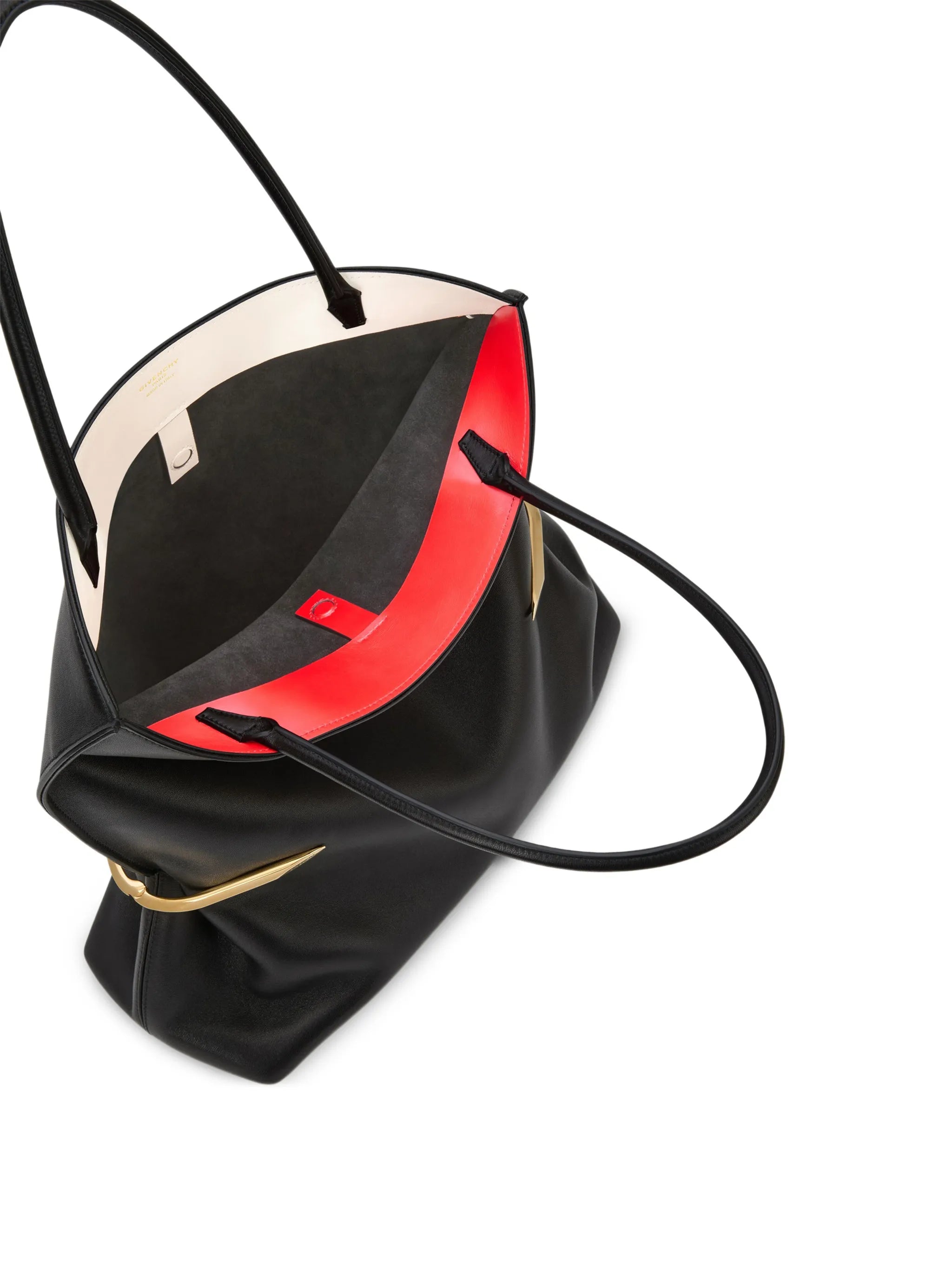 pinch squeezed vertical tote bag in nappa leather