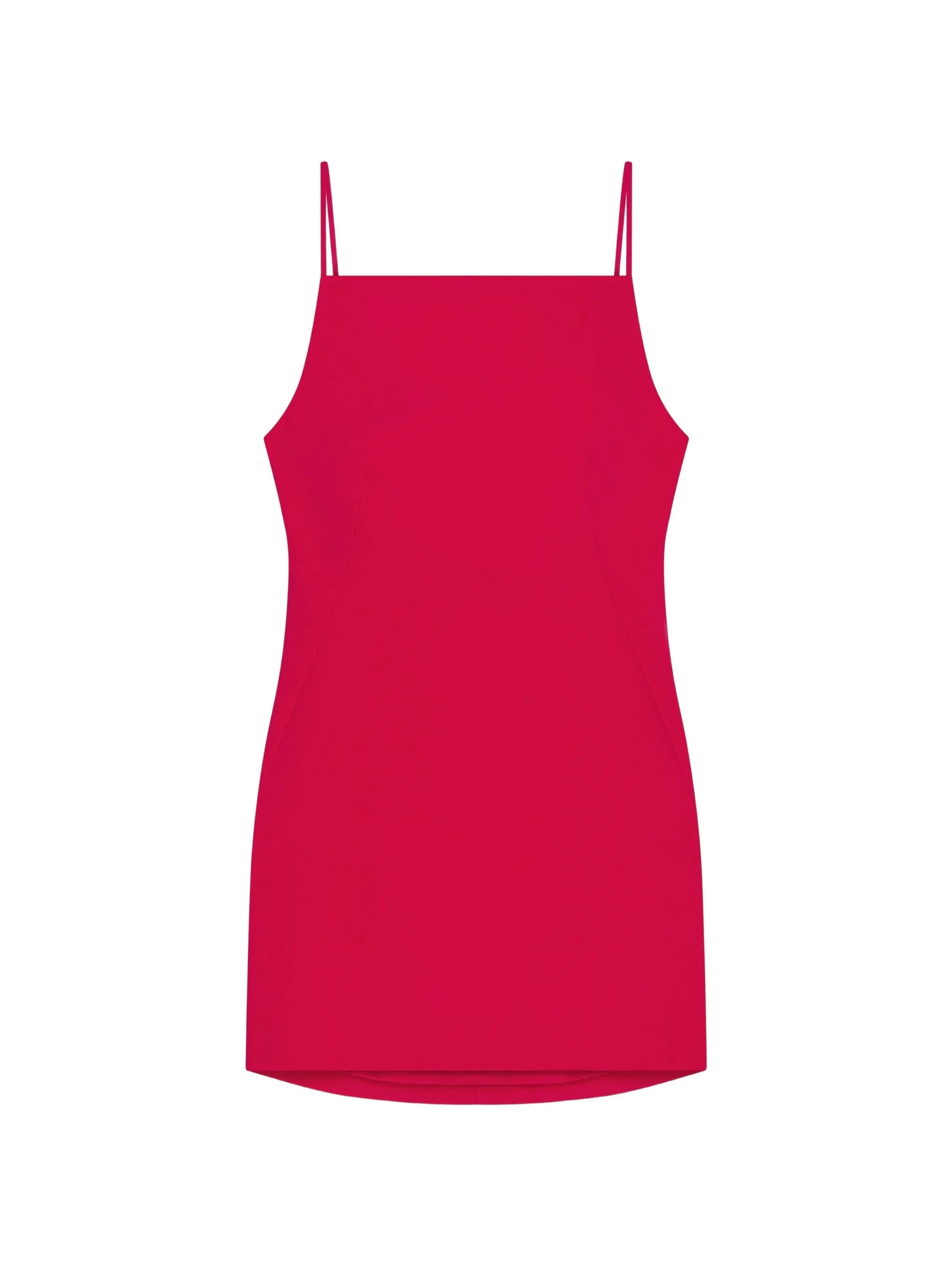 sliced mini dress in crepe cady