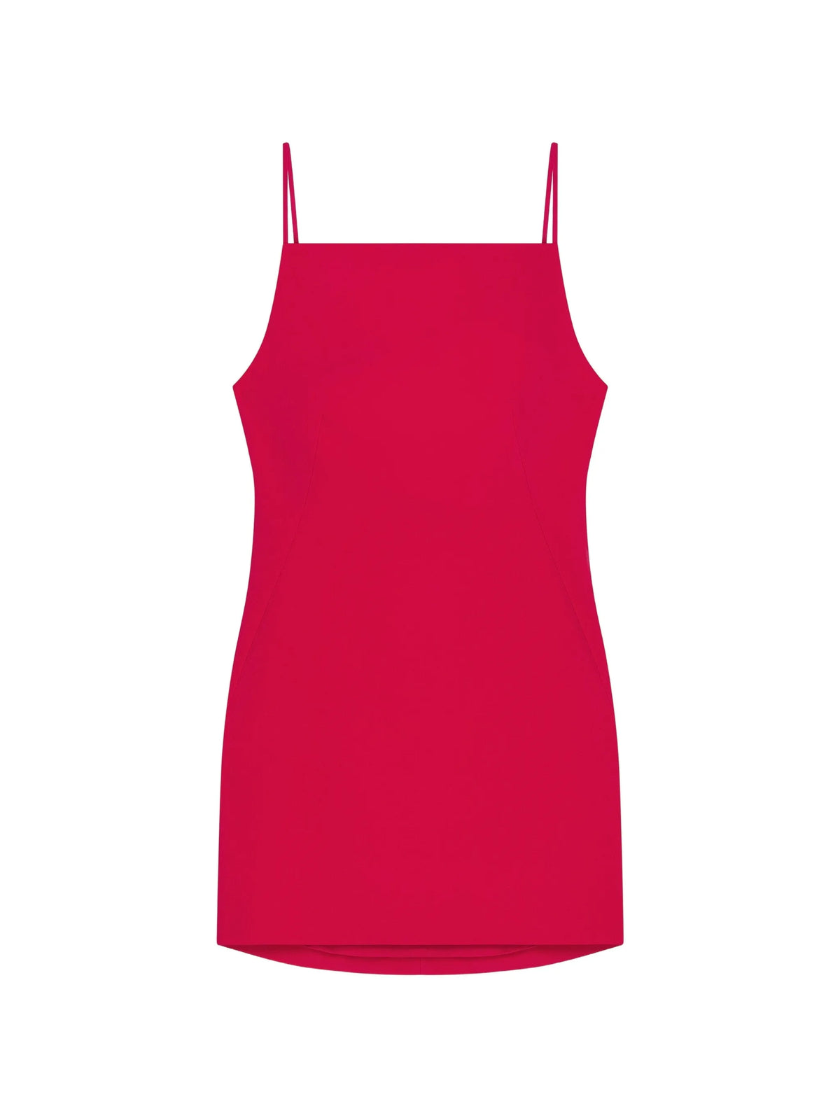 sliced mini dress in crepe cady