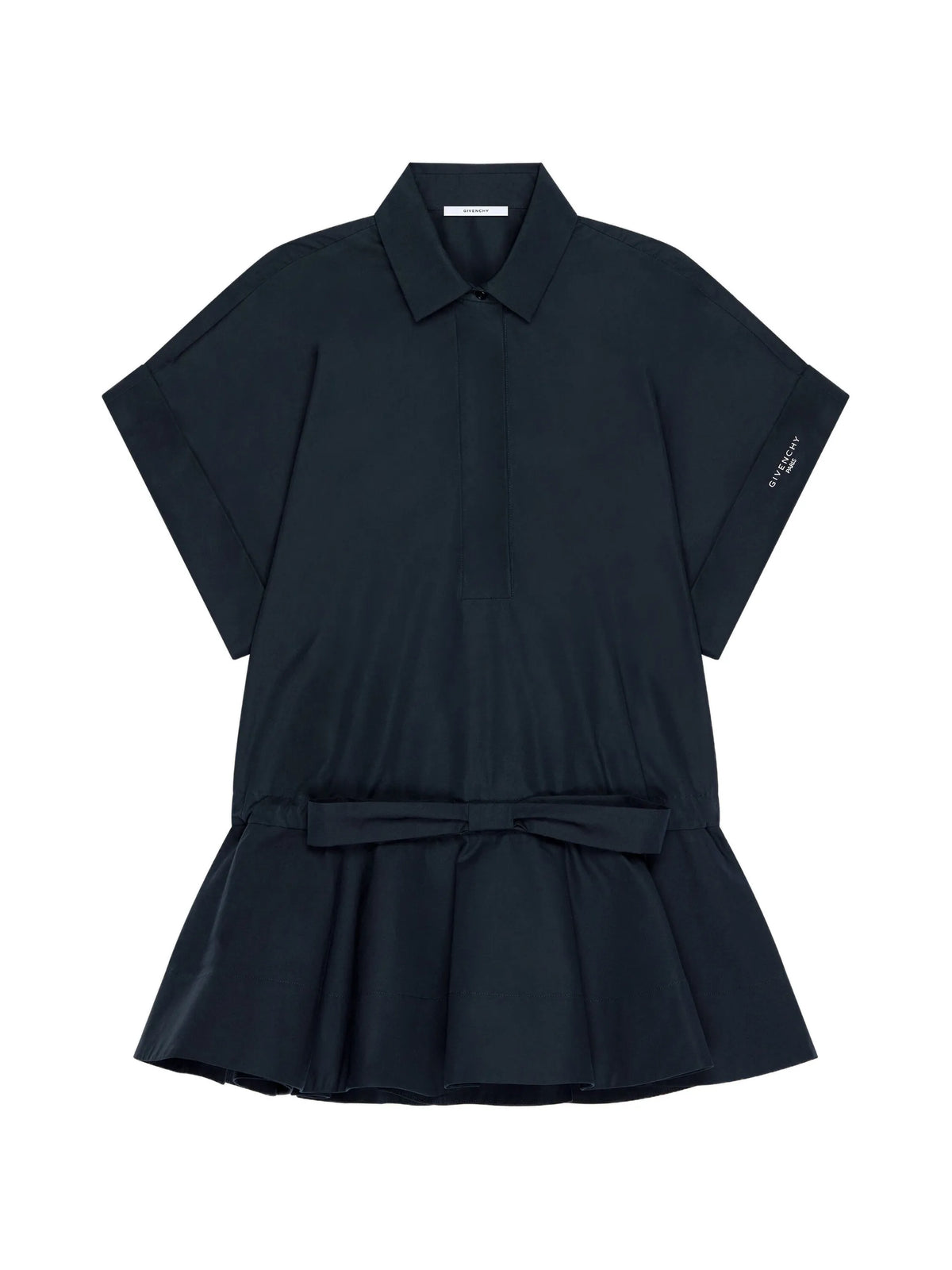 mini shirt dress in poplin with bow