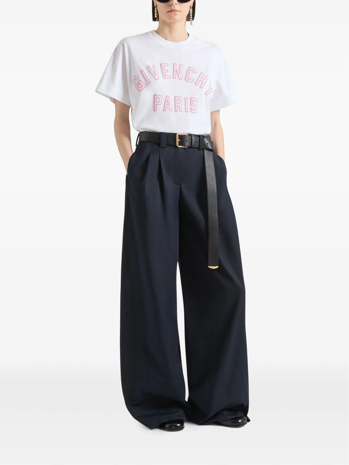 T-shirt in cotton with Paris embroidery