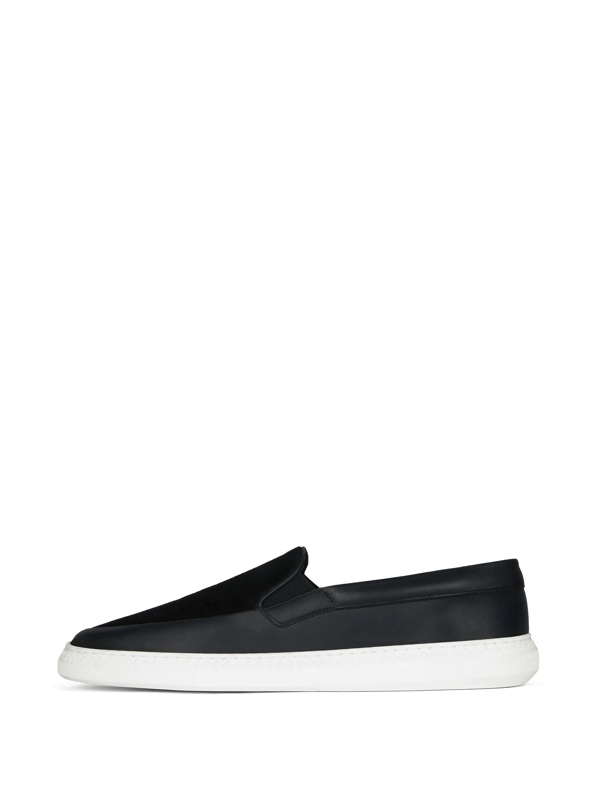 G Set sneakers in leather and perforated suede