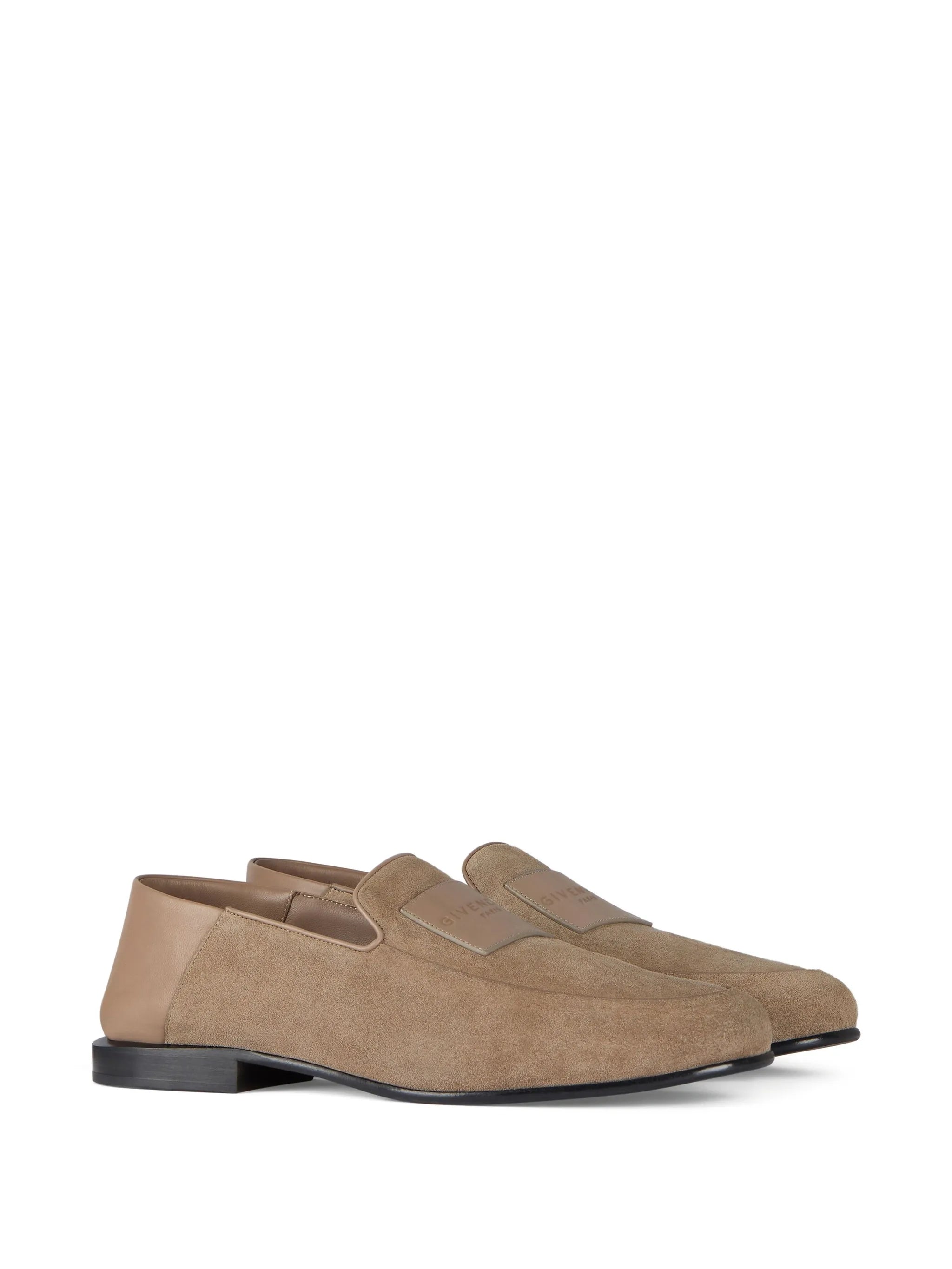 label loafers in suede