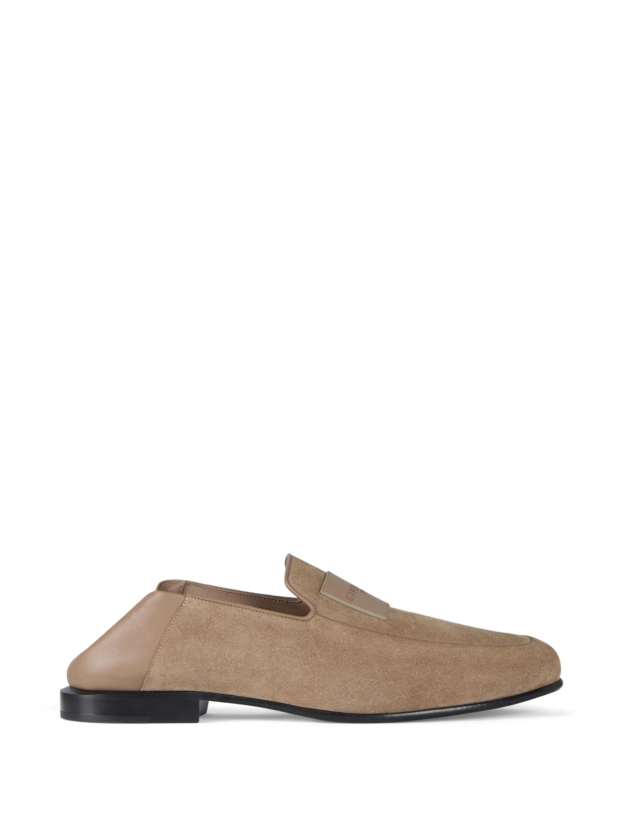 label loafers in suede