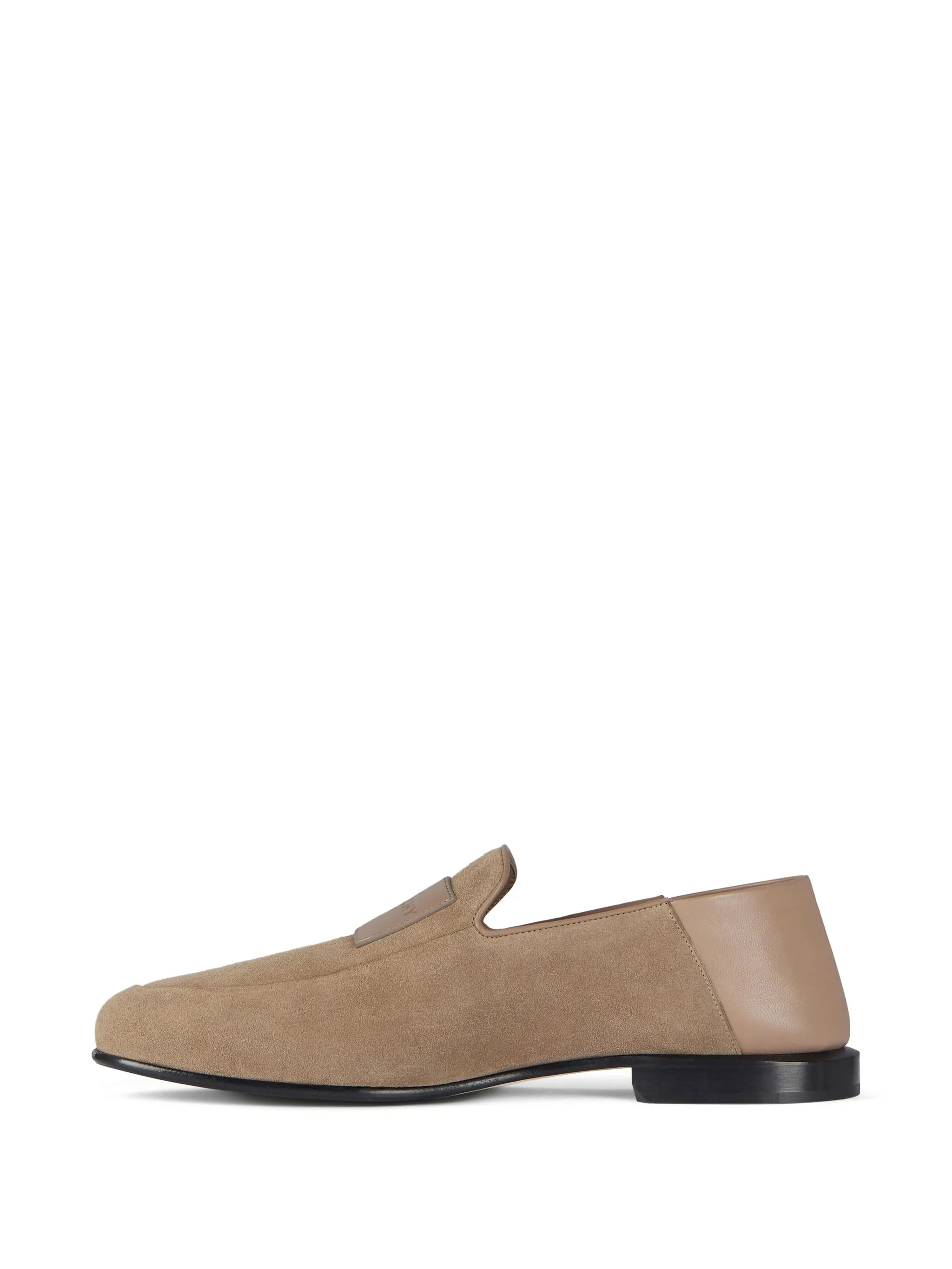 label loafers in suede